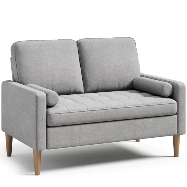 bealife-ar38-2-sitzer-sofa-grau-leinen-baumwolle-121-cm image 1