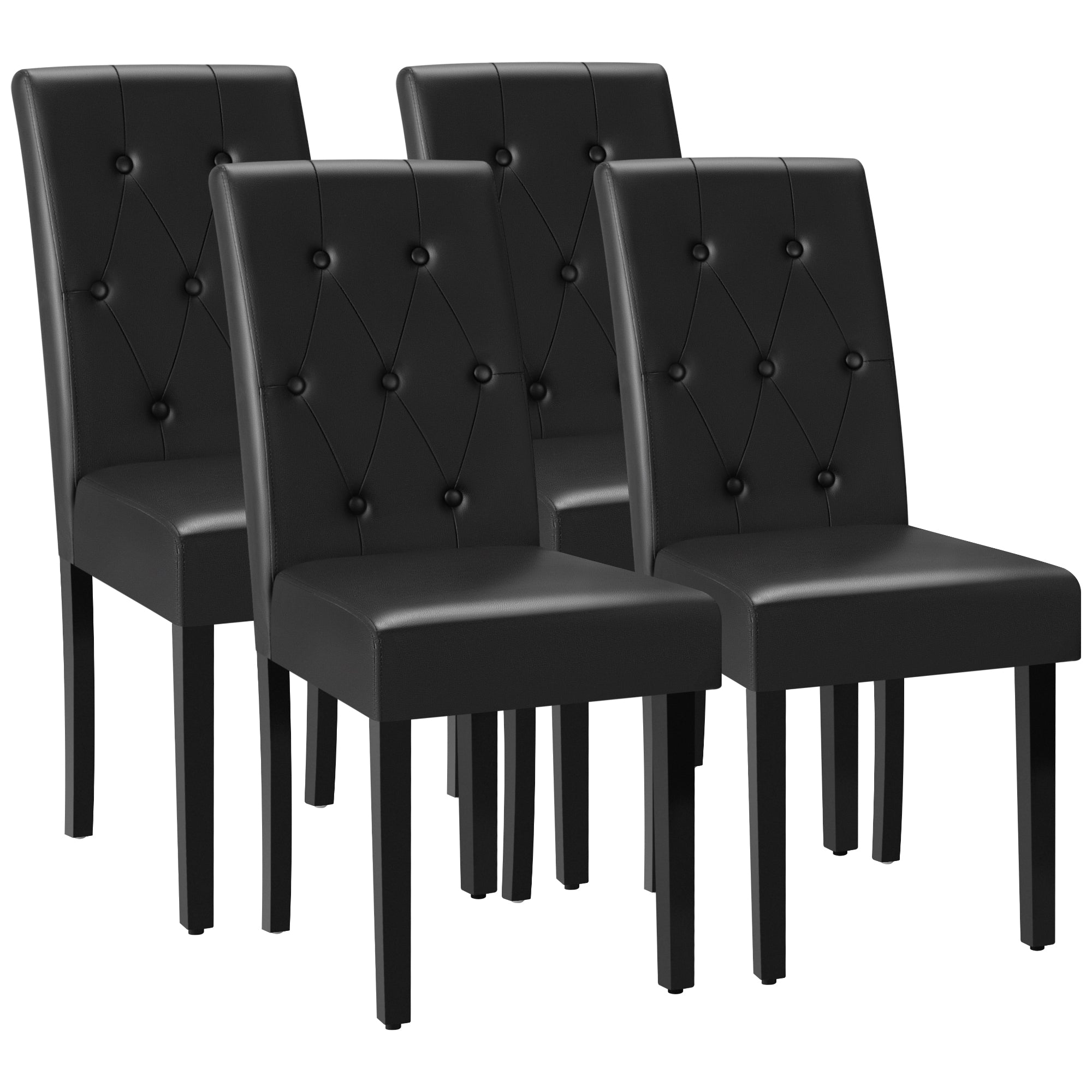 homall-modern-dining-chair-esszimmerstuhl-schwarz-2er-set-leder image 4