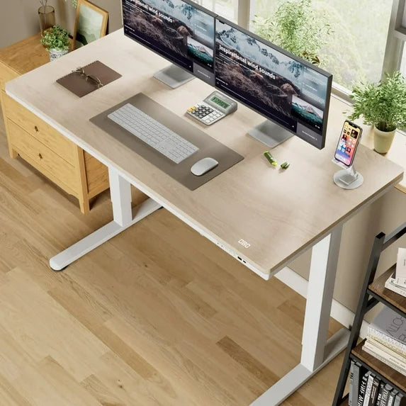 homall-standing-desk-schreibtisch-beige-holz-48in-mit-schublade image 3