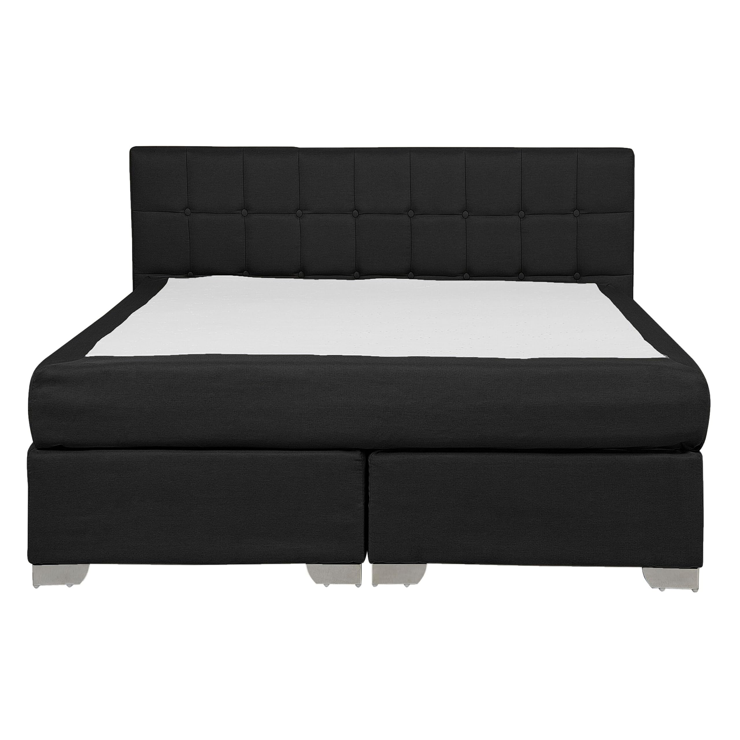 beliani-boxspringbett-140x200-schwarz-stoff-mit-matratze-h2 image 4