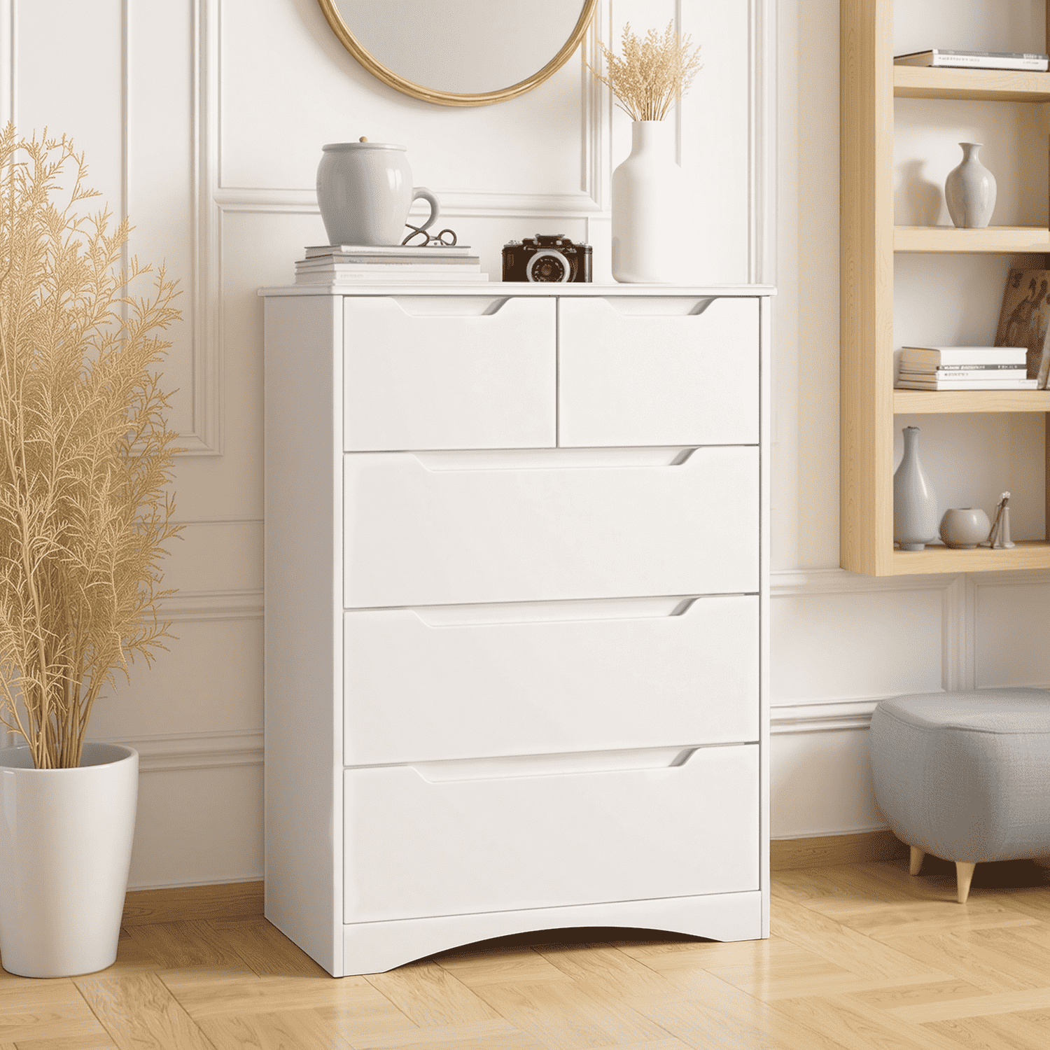 bealife-ap23-kommode-wei-5-schubladen-71x40x94-wasserdicht image 5