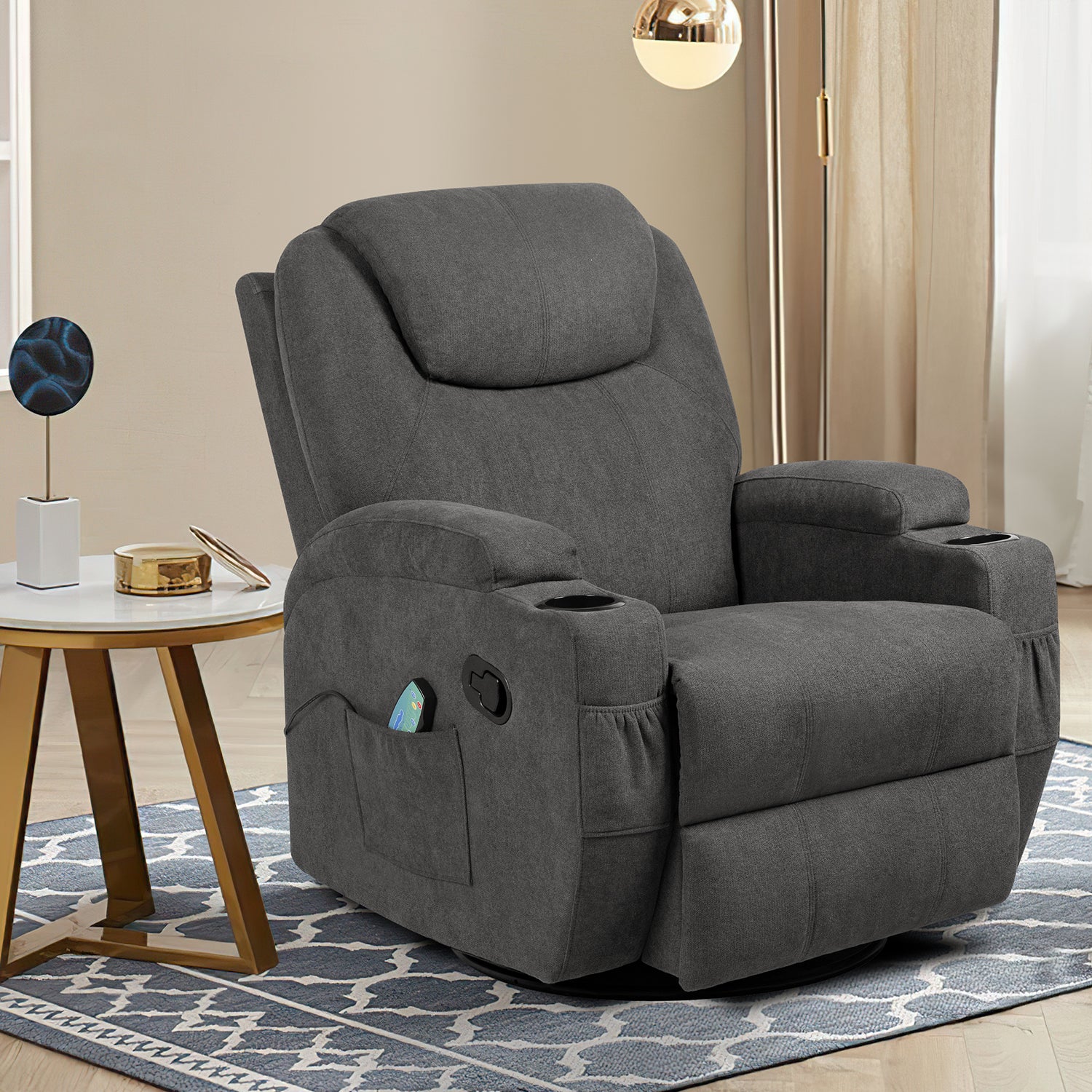 homall-recliner-massagesessel-stoff-360-beige image 5