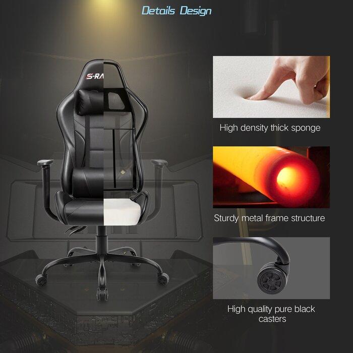 homall-gaming-chair-stuhl-schwarz-pu-leder-h-henverstellbar image 4