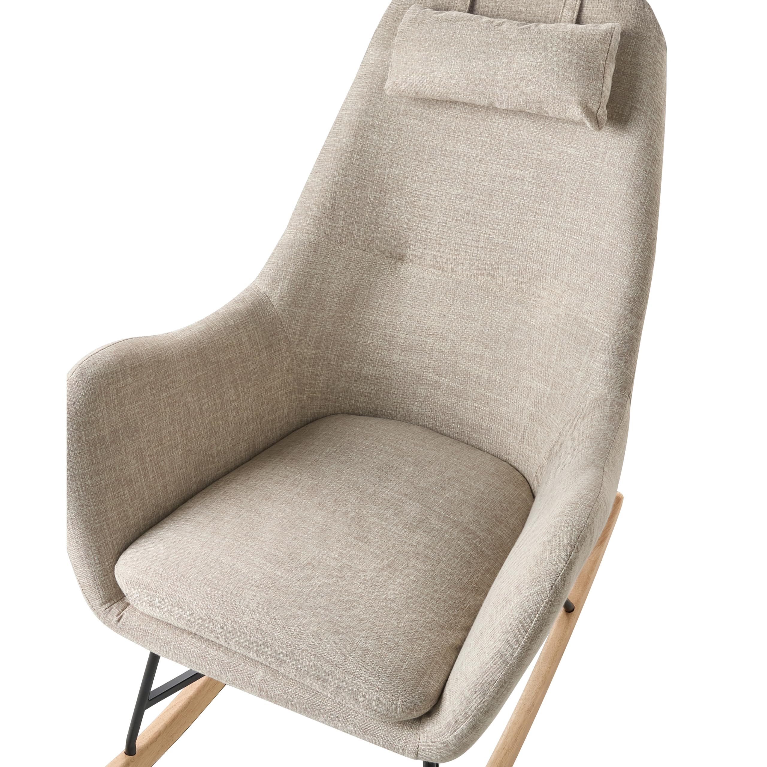 beliani-arrie-schaukelsessel-stoff-hellbeige-mit-kopfst-tze image 6