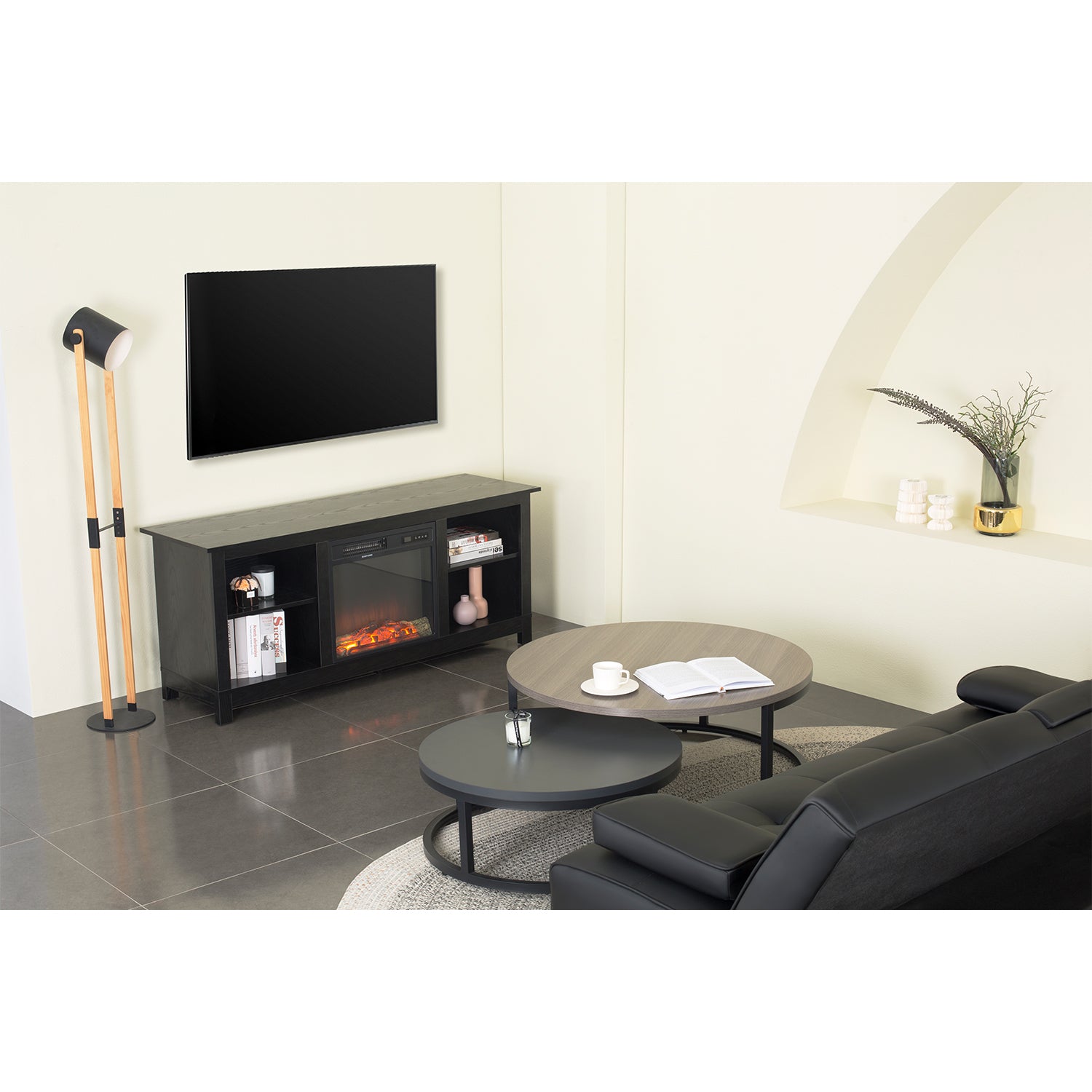 homall-tv-stand-tv-schrank-schwarz-mit-elektrokamin-65-zoll image 4