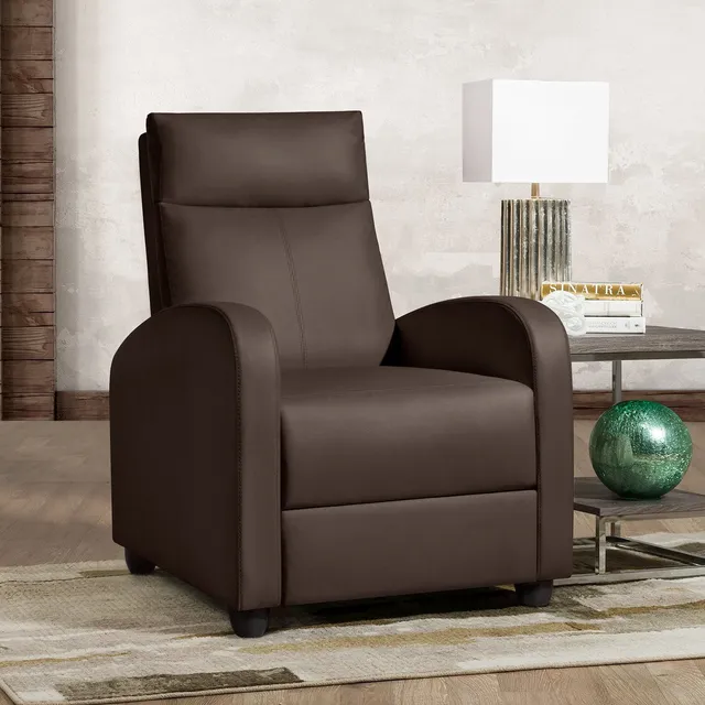 homall-recliner-relaxsessel-pu-leder-braun-verstellbar-180-grad image 1