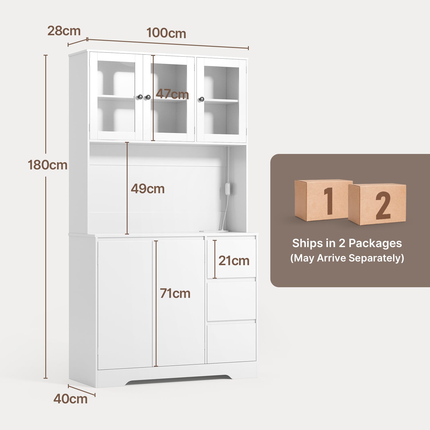 bealife-ap121-k-chenschrank-wei-100cm-mit-led-und-ladestation image 3