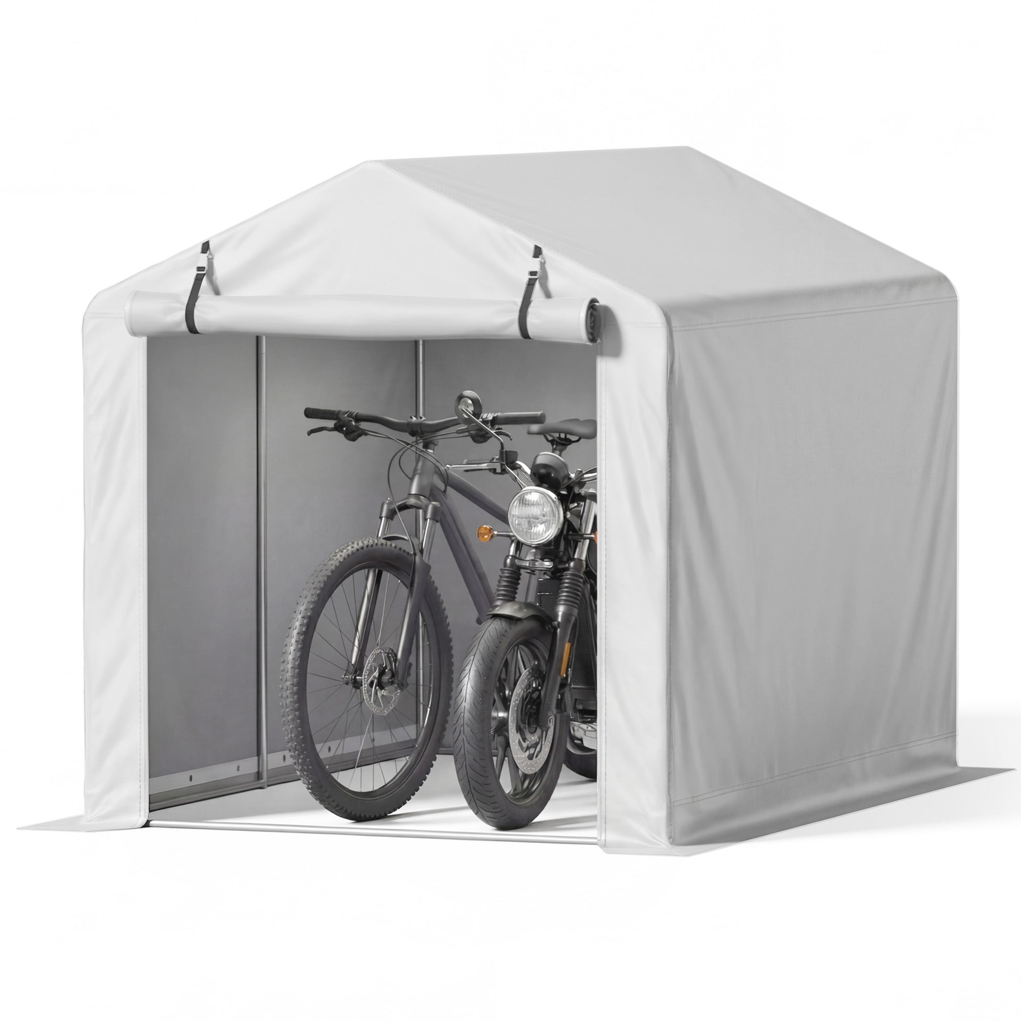 homall-metal-shed-ger-teschuppen-6x3-silber-wasserdicht image 2