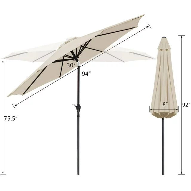homall-patio-furniture-sonnenschirm-beige-9ft-neigbar image 7