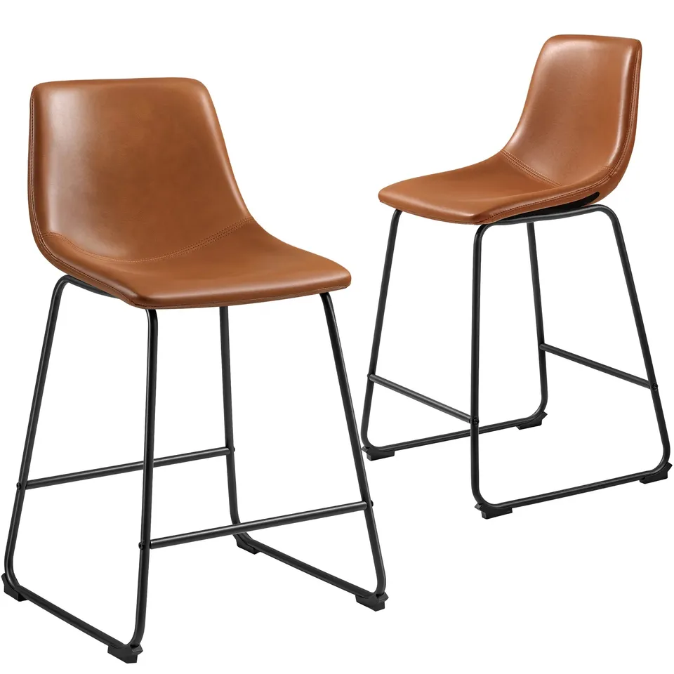 homall-bar-stool-barhocker-2er-set-schwarz-mit-lehne-2 image 1