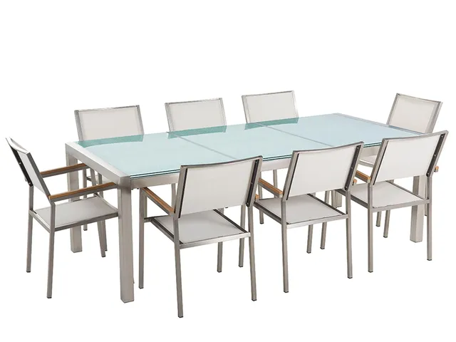 beliani-grosseto-gartenm-bel-set-wei-glas-220-cm-8-st-hle image 1