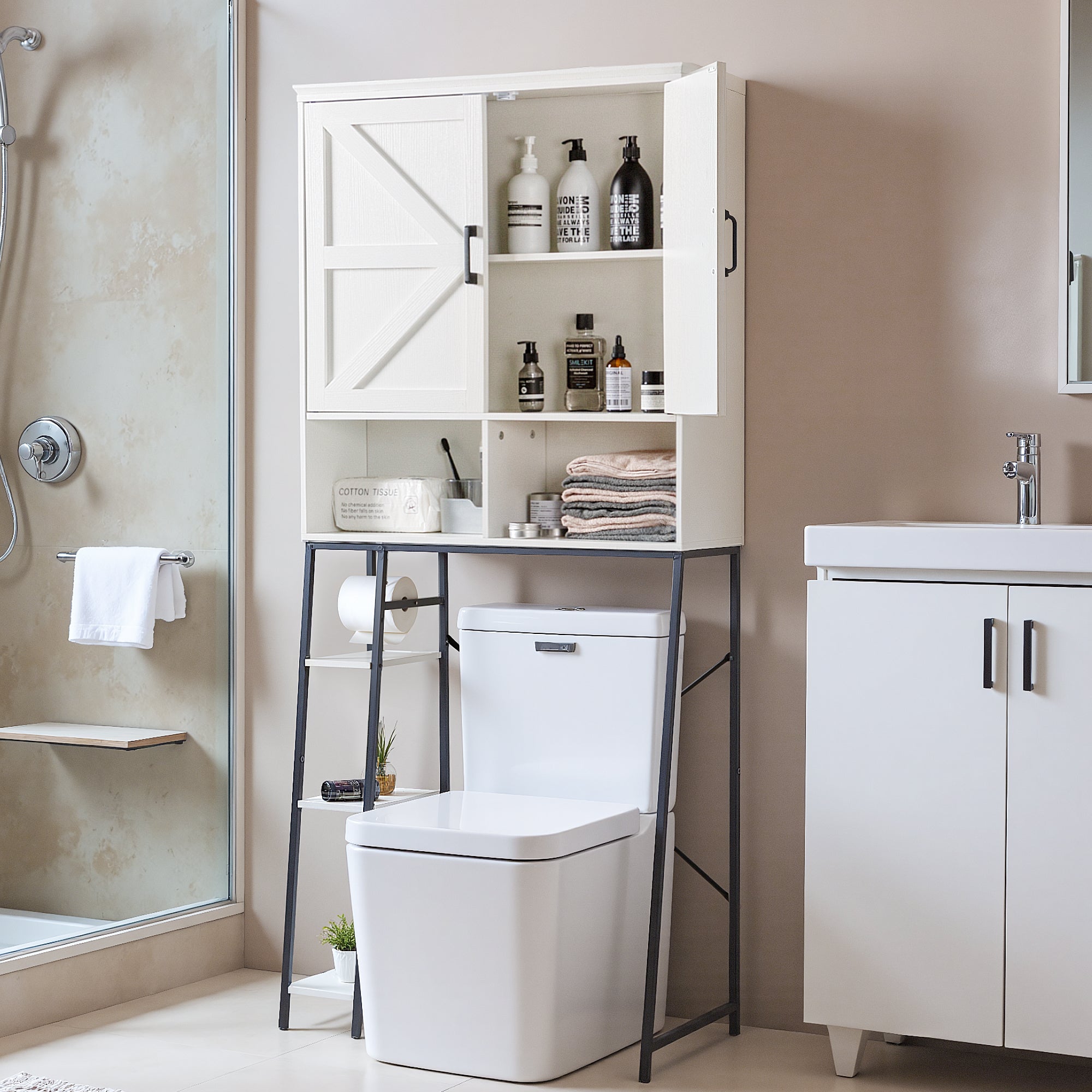 homall-ber-wc-schrank-badregal-wei-freistehend image 4