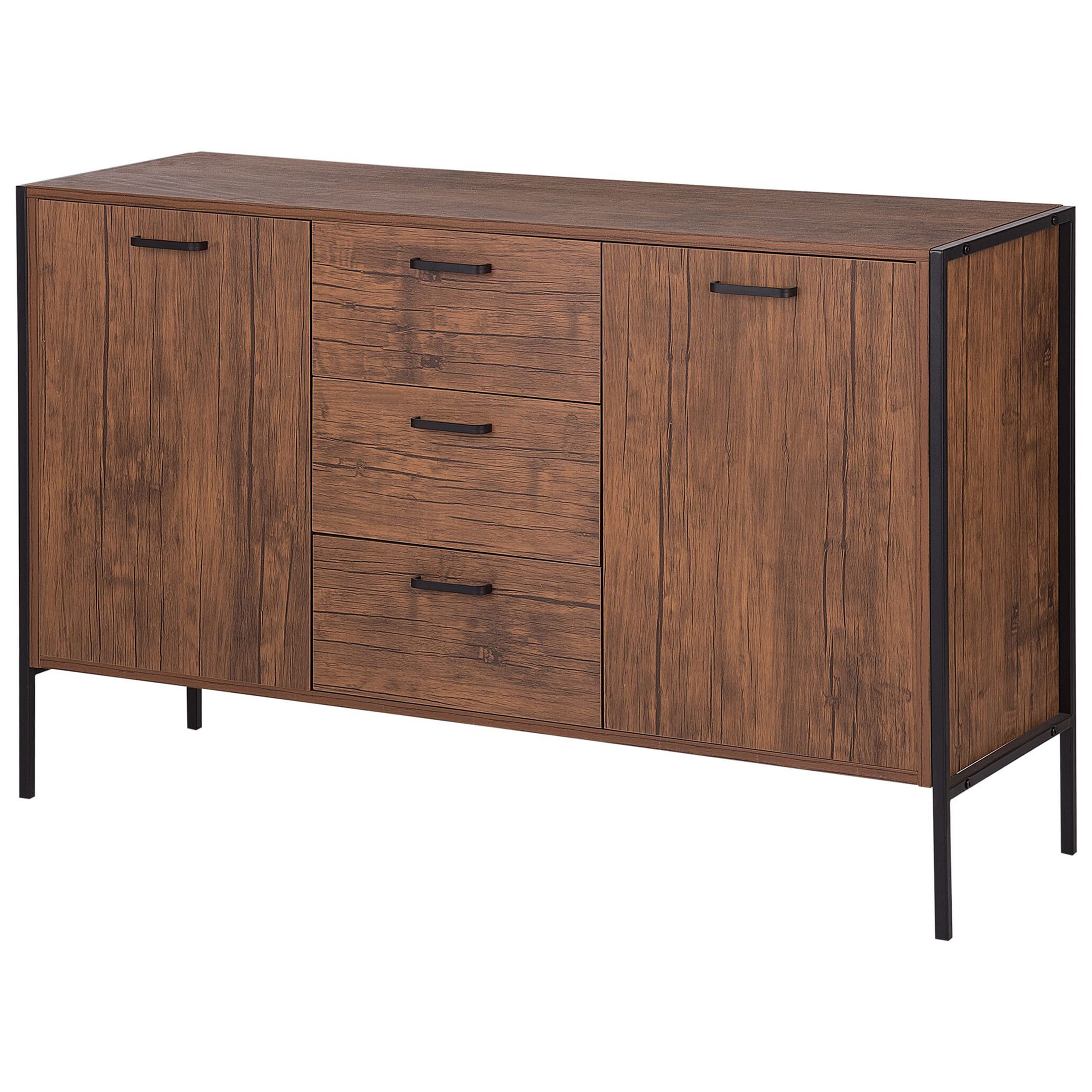 beliani-tifton-sideboard-braun-schwarz-123-cm image 4