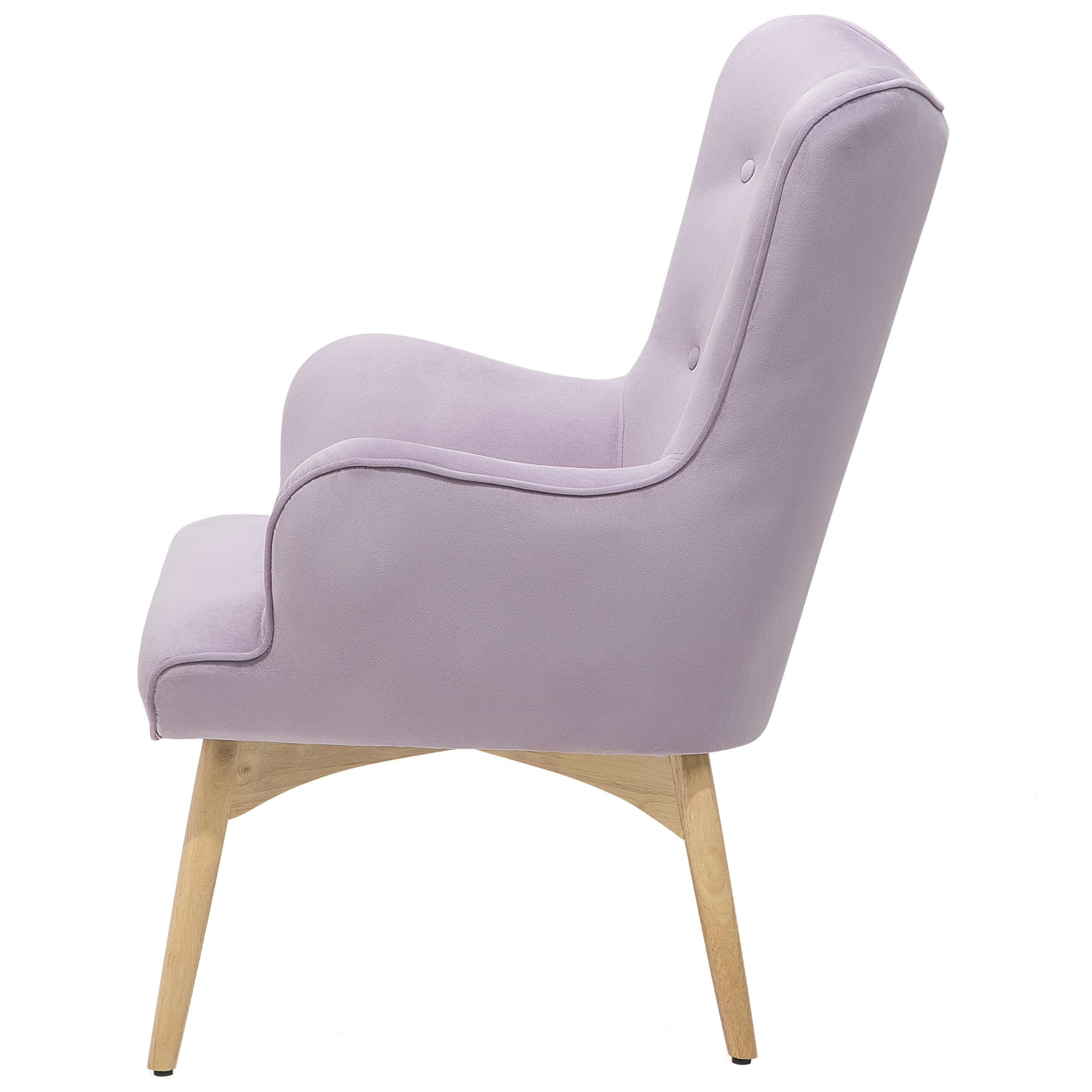 beliani-vejle-ohrensessel-mit-hocker-samt-violett image 5