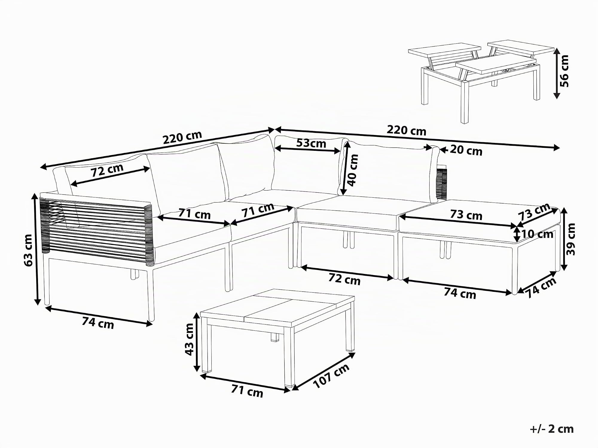 beliani-forano-lounge-set-aluminium-6-personen-couchtisch-grau image 3