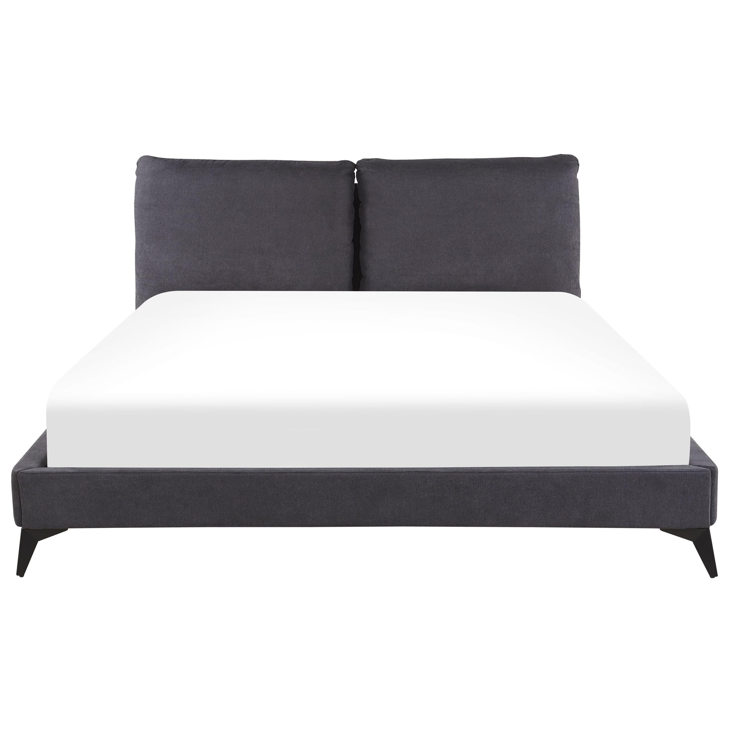 beliani-melle-polsterbett-180x200-dunkelgrau-chenille-lattenrost image 4