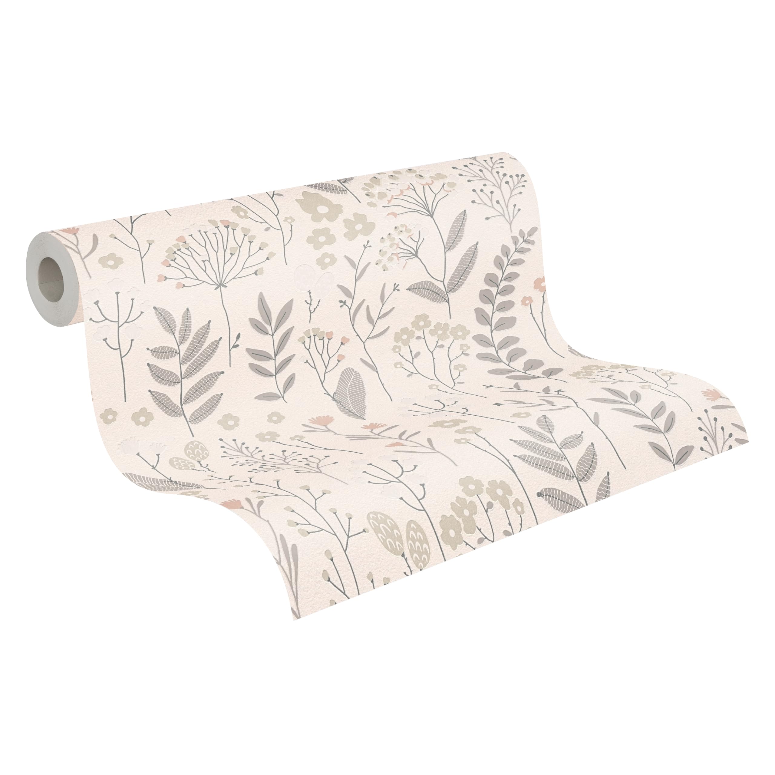 a-s-cr-ation-attractive-3-790873-vliestapete-beige-rosa-floral image 1
