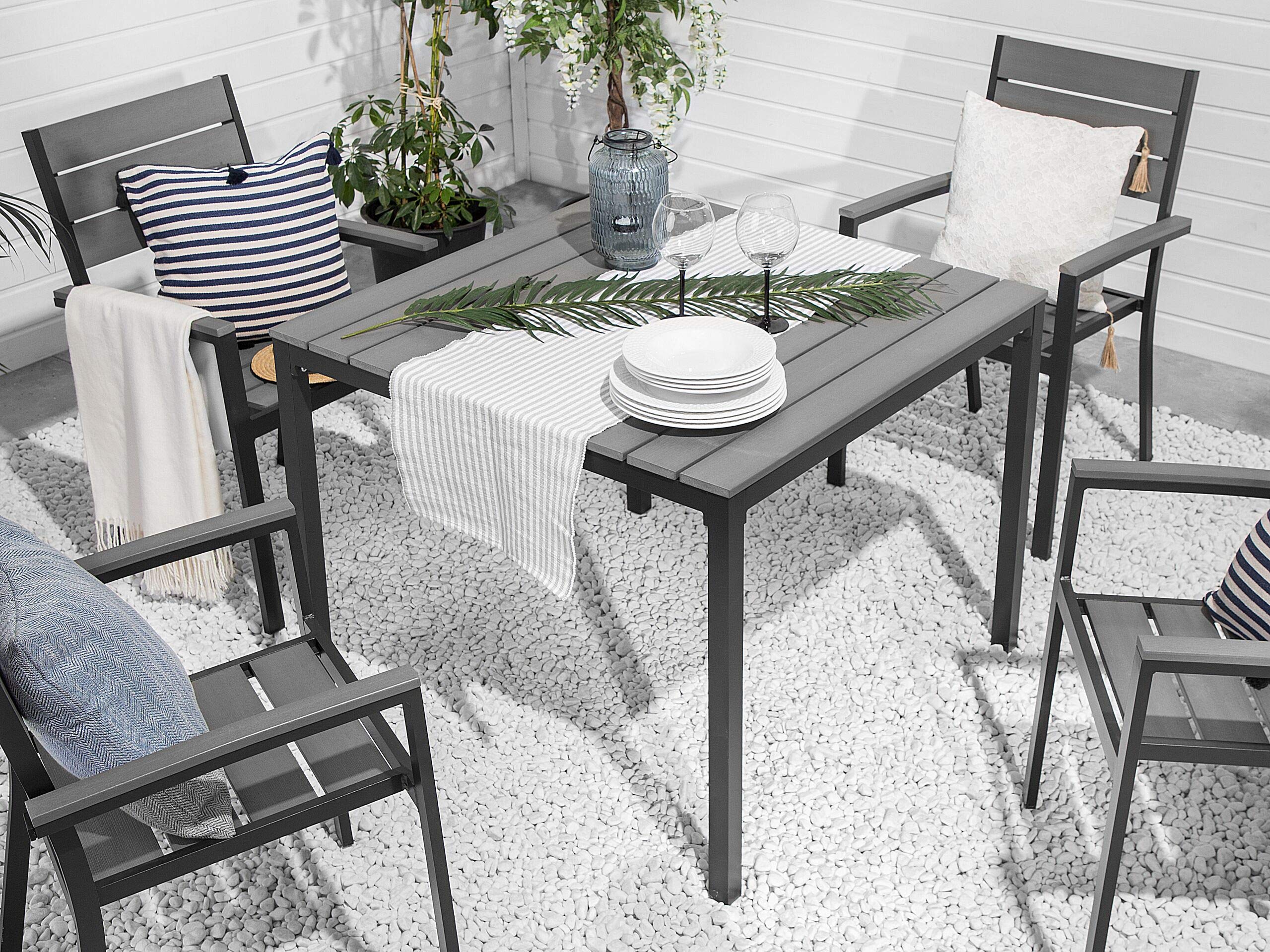beliani-prato-gartentisch-95x95-cm-grau-schwarz image 2