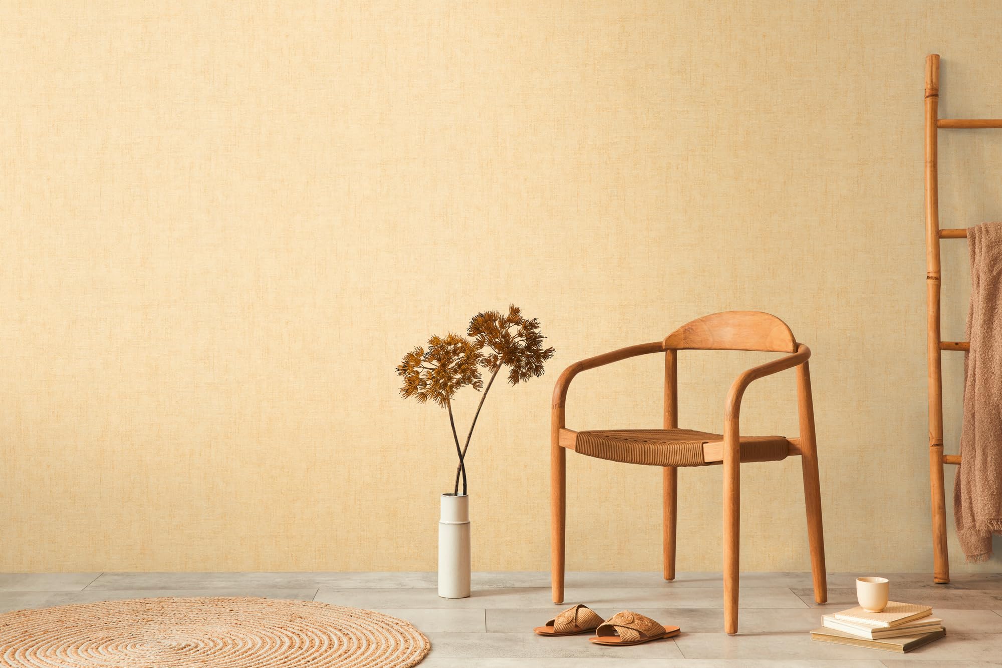 a-s-cr-ation-cosmopolitan-uni-vliestapete-gelb-beige-textil image 5
