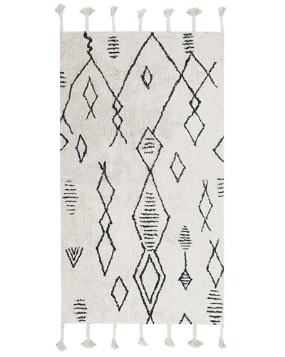 beliani-kebir-teppich-80x150-wei-schwarz-boho-baumwolle image 8