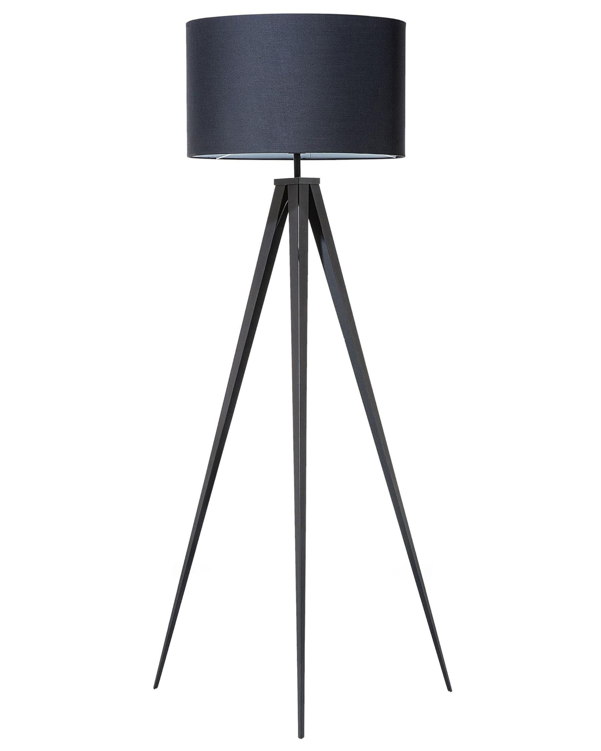 beliani-stiletto-stehlampe-dreifu-schwarz-stoffschirm image 1