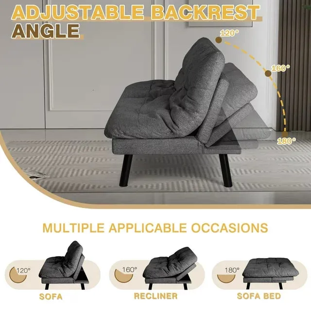 homall-sofa-schlafsofa-verstellbar-dunkelgrau-memory-schaum image 1