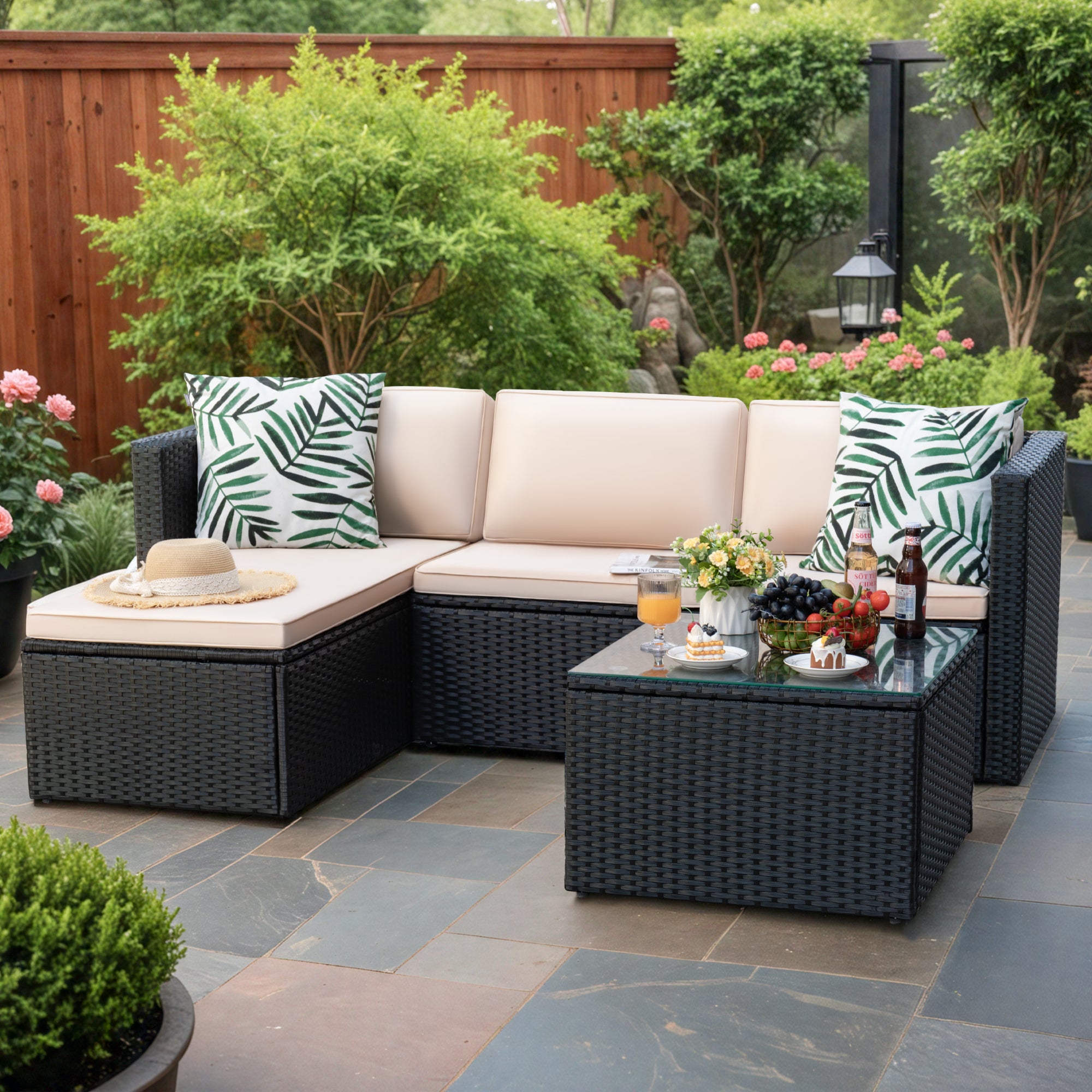 homall-patio-furniture-gartenlounge-beige-rattan-ecksofa-glastisch image 5