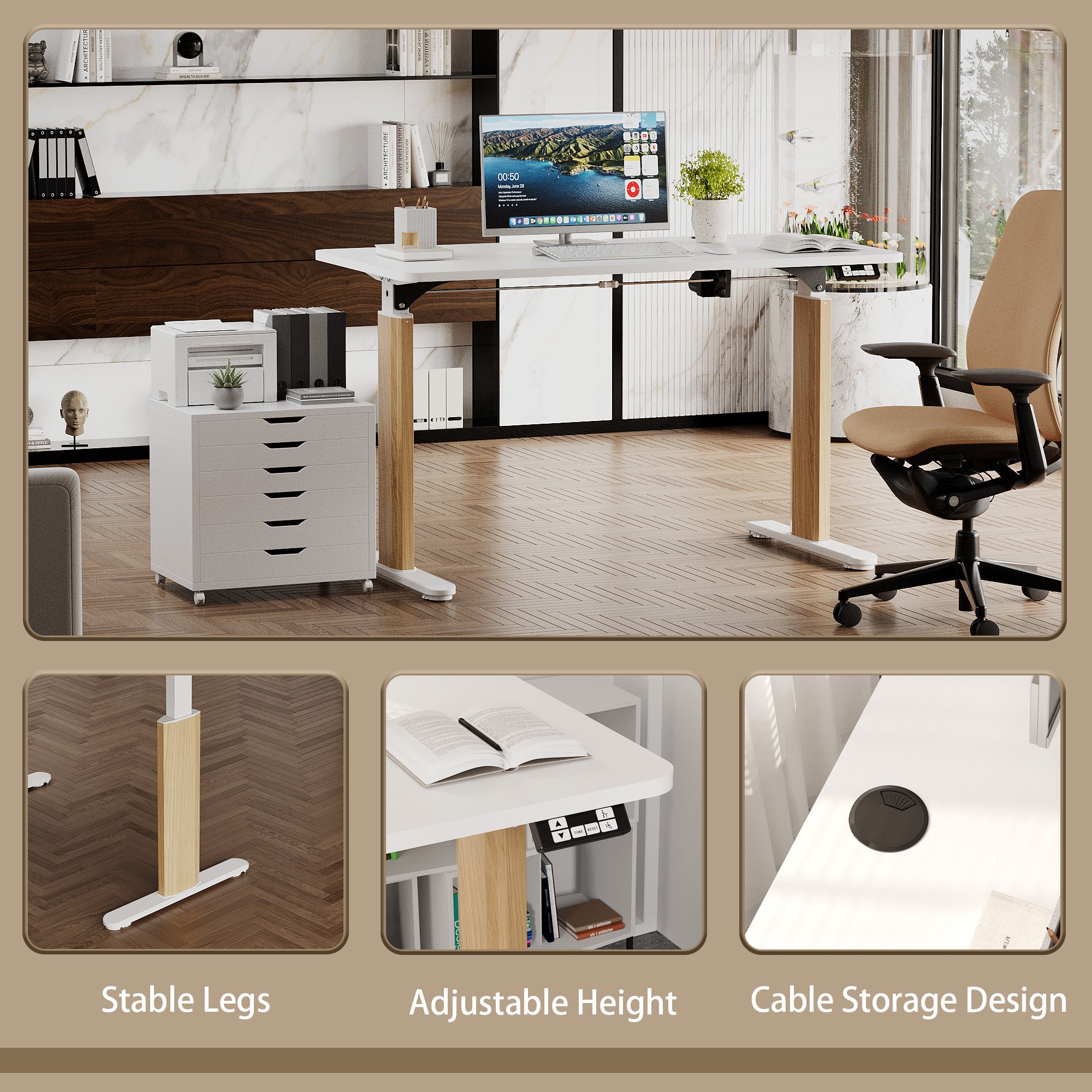 homall-shelf-schreibtisch-h-henverstellbar-wei-120-cm image 5