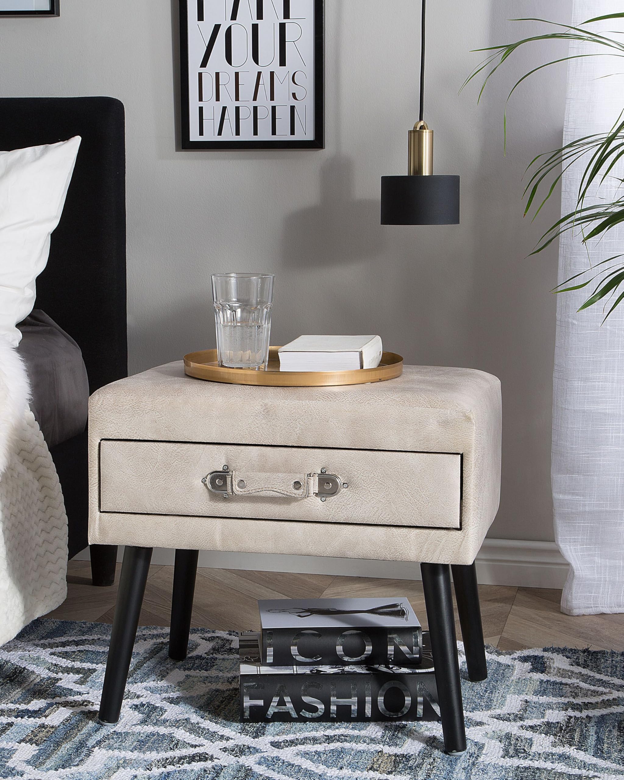 beliani-eurostar-nachttisch-beige-koffer-1-schublade image 2