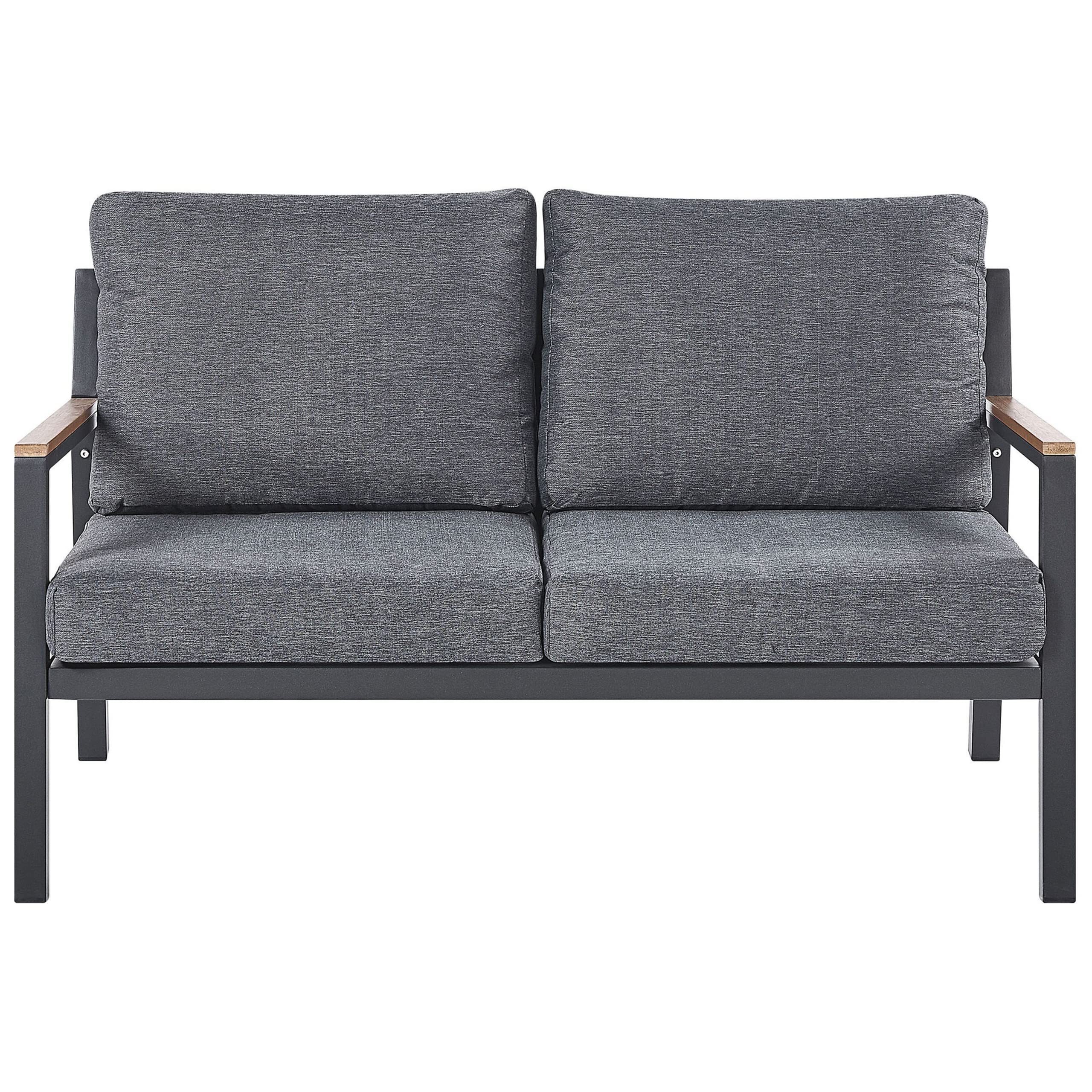 beliani-delia-lounge-set-aluminium-dunkelgrau-4-sitzer image 5