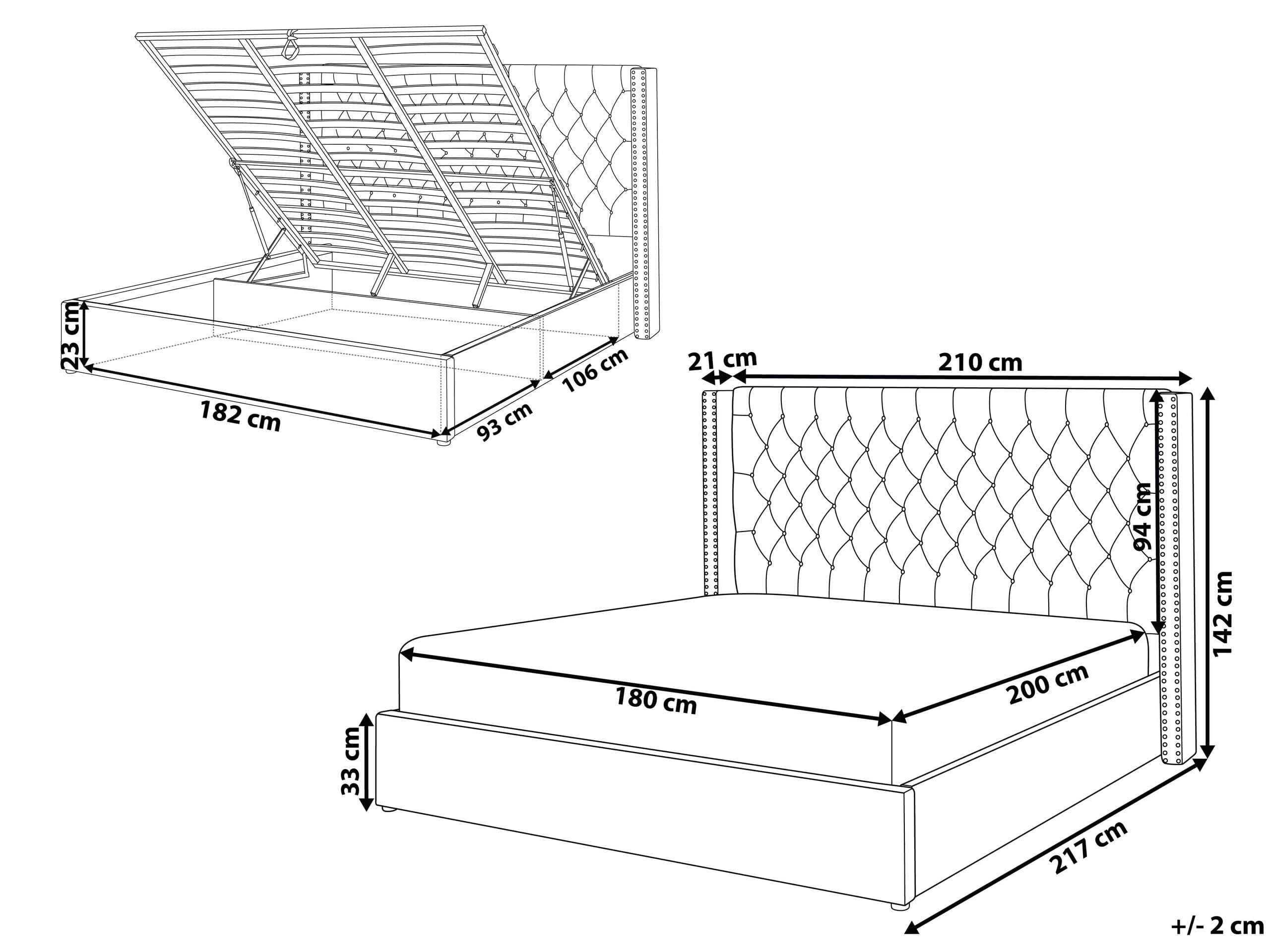 beliani-lubbon-bett-180x200-grau-samt-bettkasten image 3