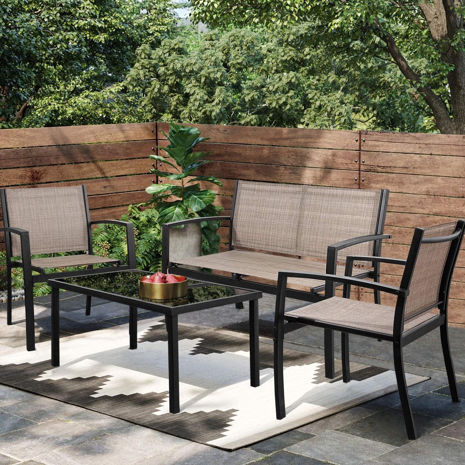 homall-patio-furniture-gartenm-bel-set-schwarz-4-teilig-glas image 5