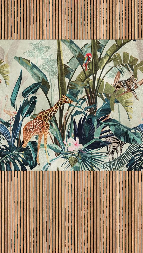 livingwalls-fototapete-tier-beige-braun-blau-1-59x2-80m image 1