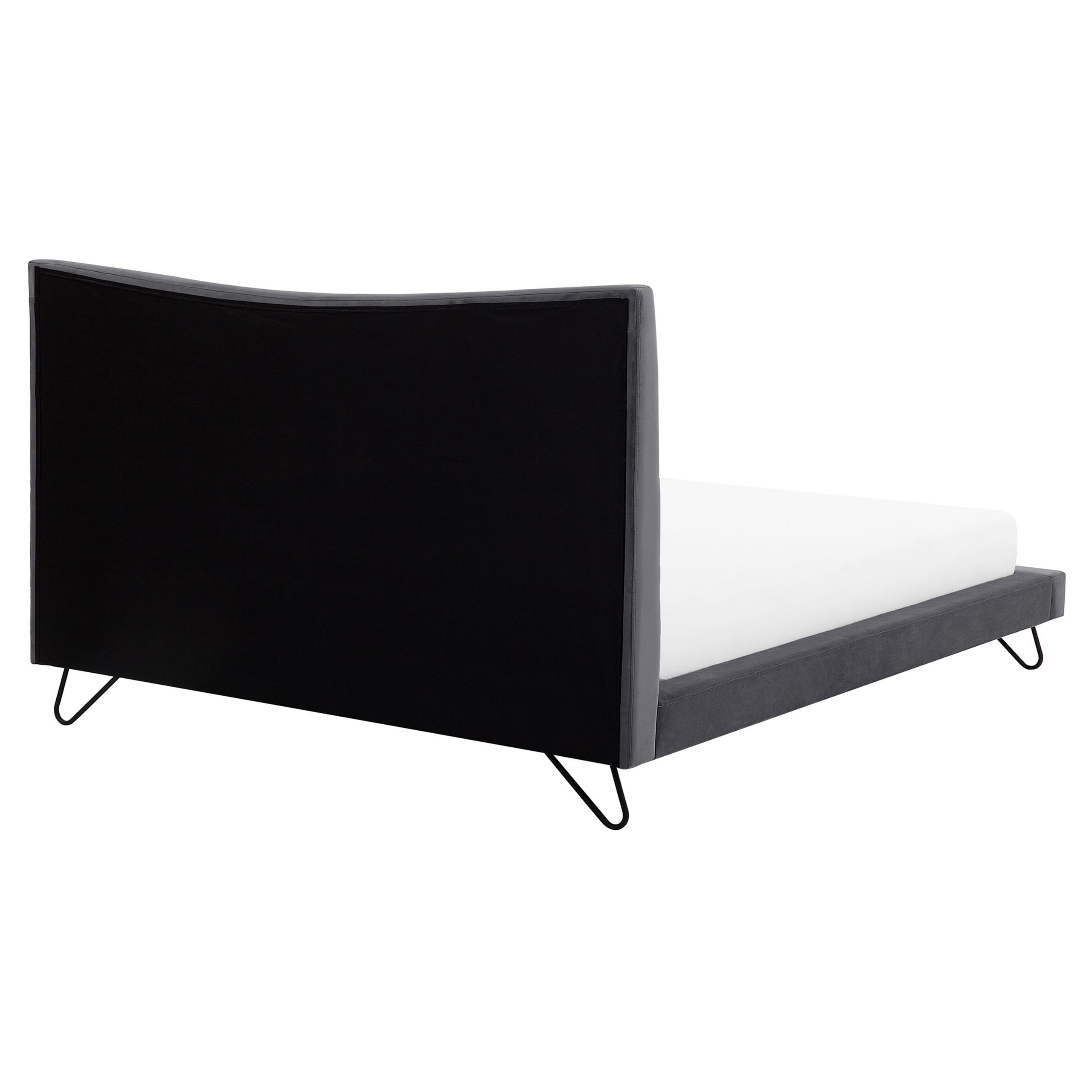 beliani-lannion-polsterbett-samt-grau-160x200-cm image 4