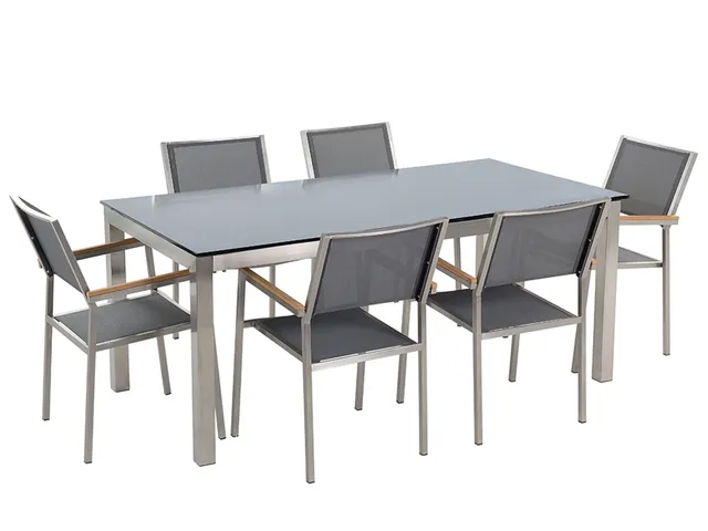 beliani-grosseto-gartenm-belset-schwarz-grau-180cm-7-tlg image 1