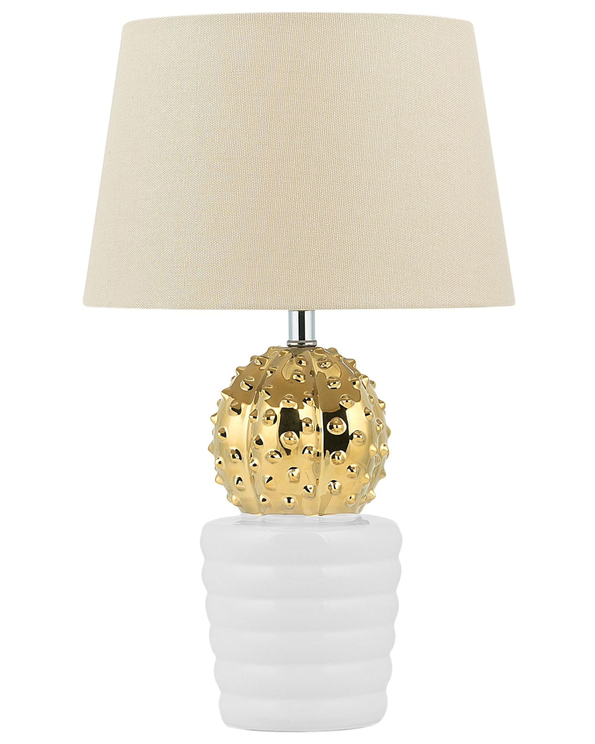 beliani-velise-tischlampe-kaktus-gold-wei-43-cm image 1