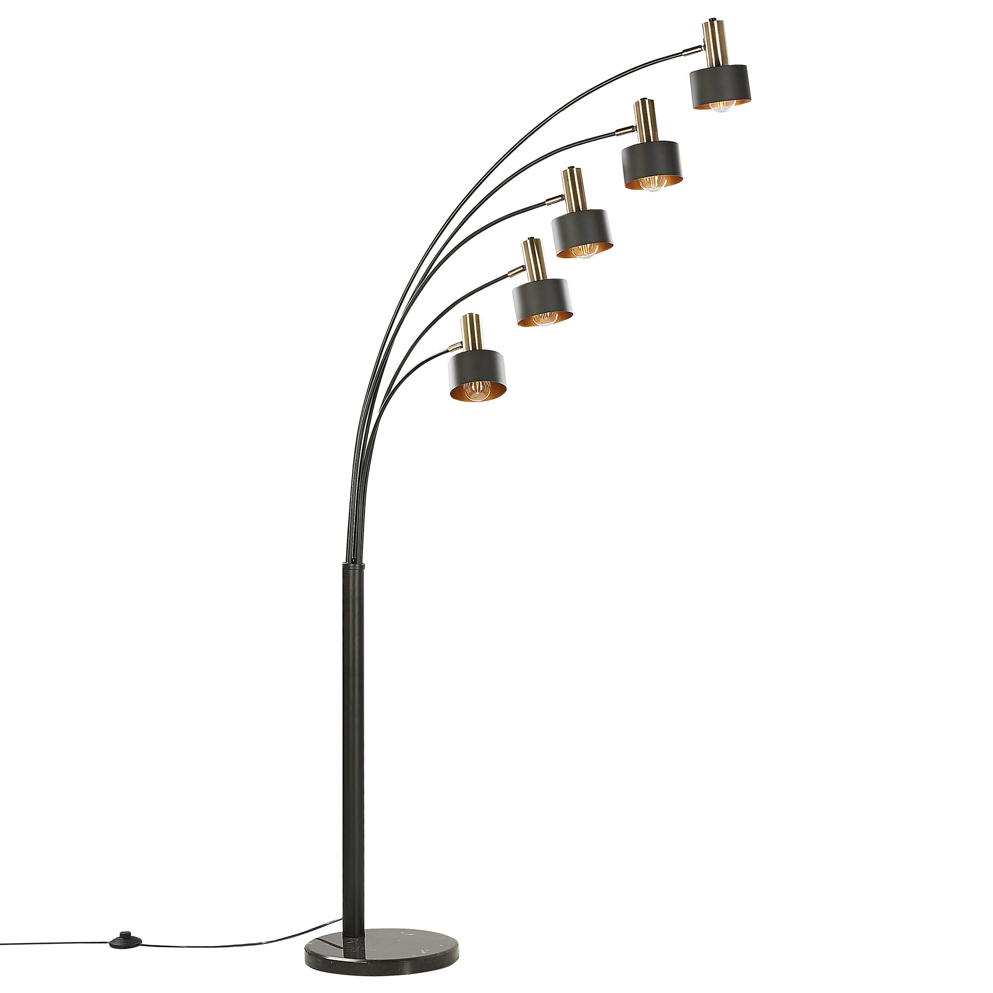 beliani-anbesa-stehlampe-schwarz-gold-5-flammig-210-cm image 4