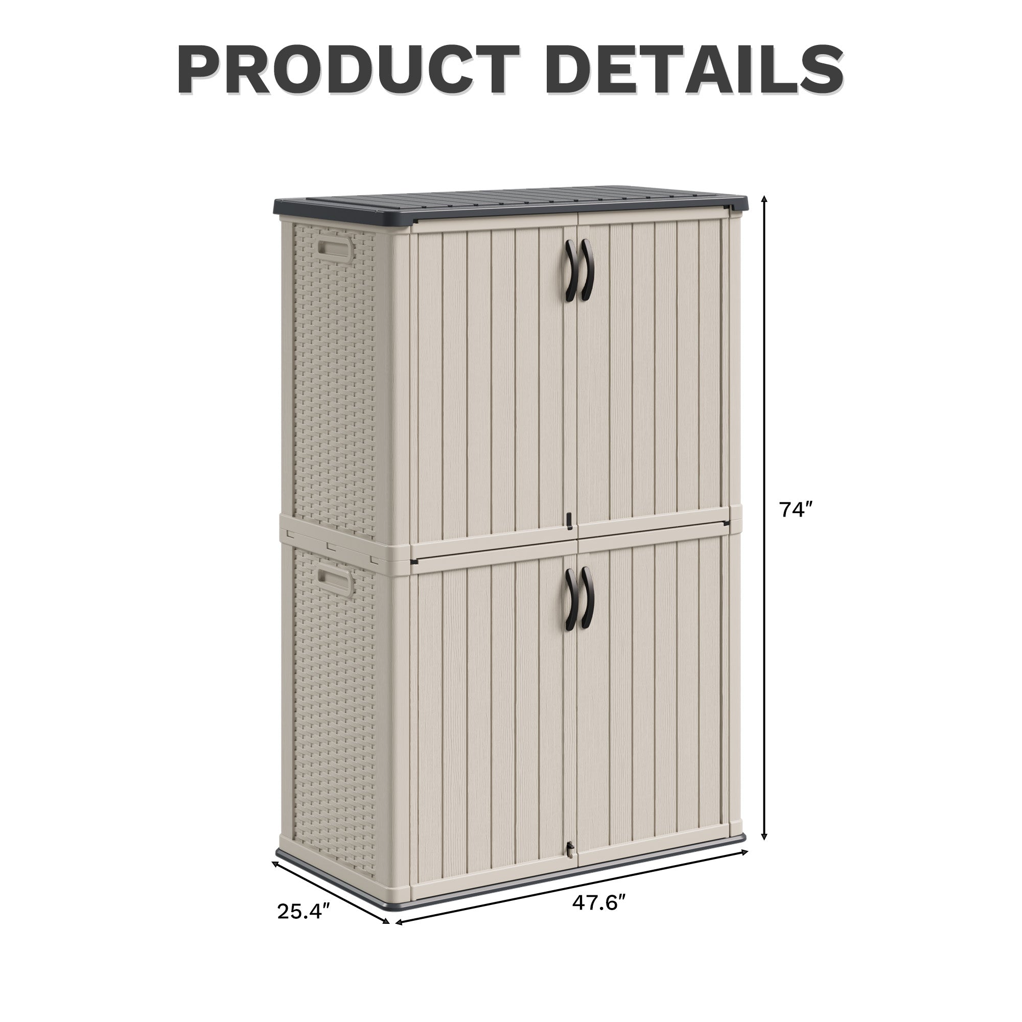 homall-metal-shed-gartenschrank-50-cu-ft-beige-wasserdicht image 6