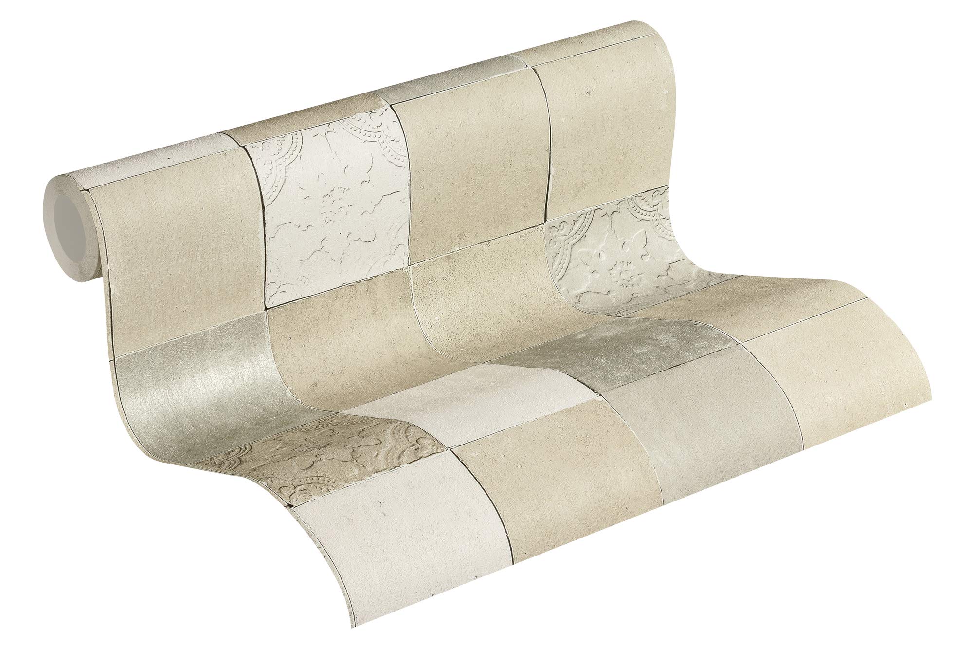 a-s-cr-ation-new-walls-37406-3-vliestapete-fliesen-grau-creme image 7
