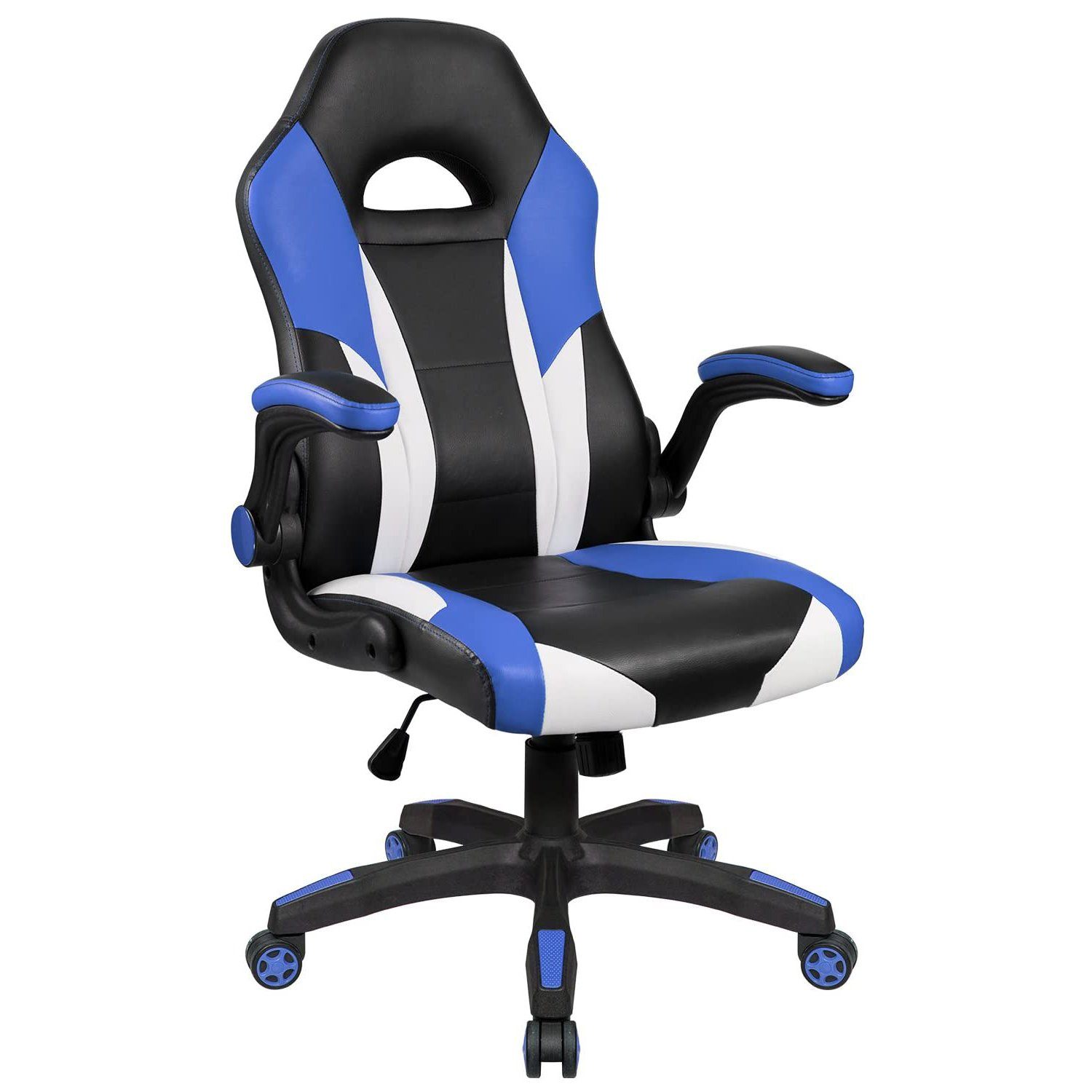 homall-gaming-chair-gamer-stuhl-blau-kunstleder-hoch image 8