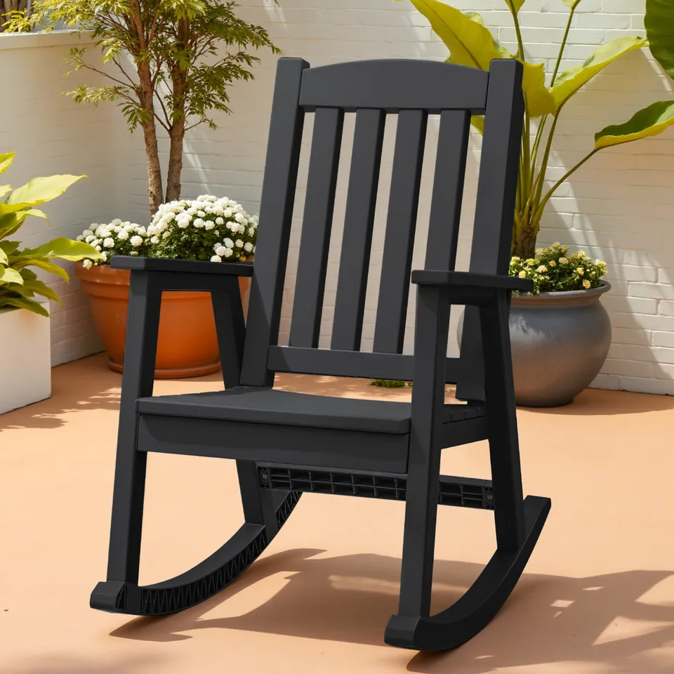 homall-patio-furniture-schaukelstuhl-schwarz-1er-set image 1