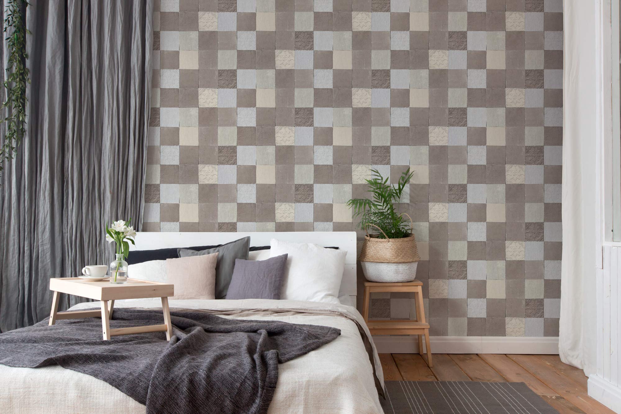 a-s-cr-ation-new-walls-37406-3-vliestapete-fliesen-grau-creme image 5