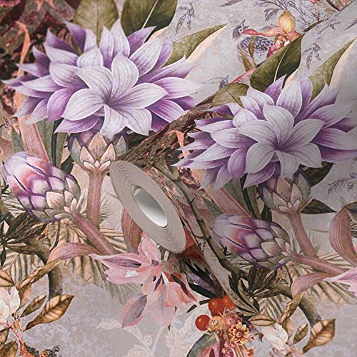 a-s-cr-ation-dream-flowery-381773-blumentapete-lila-vlies image 7