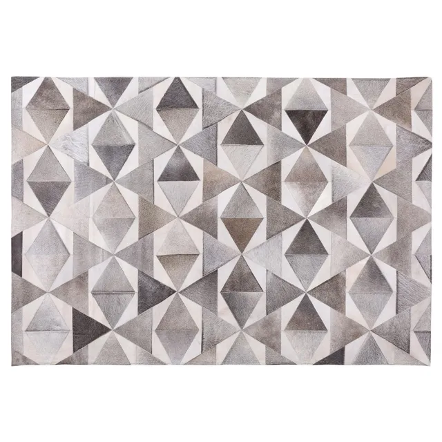 beliani-alaka-teppich-grau-geometrisch-140x200-cm image 1