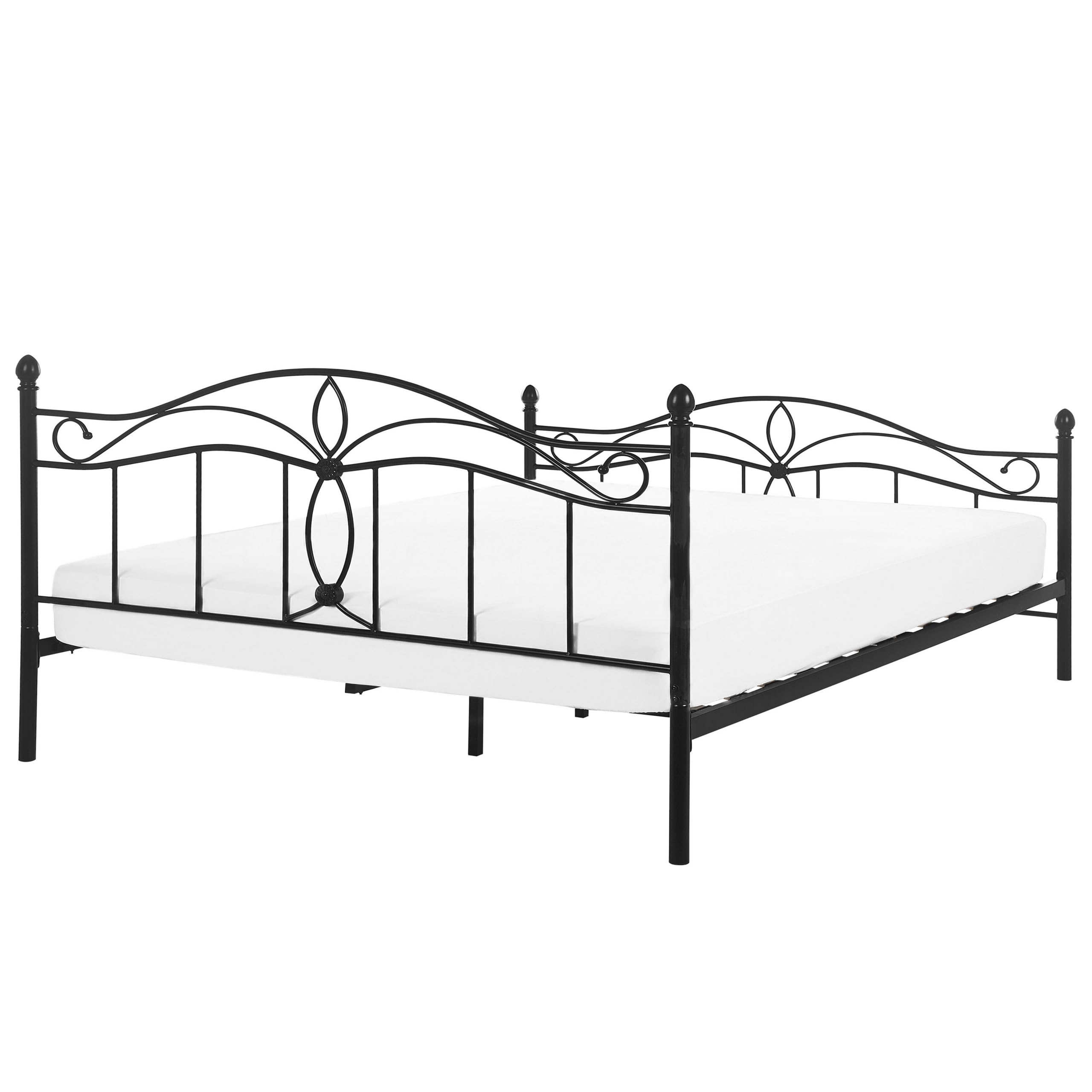 beliani-antlia-doppelbett-metall-schwarz-160x200-mit-lattenrost image 6