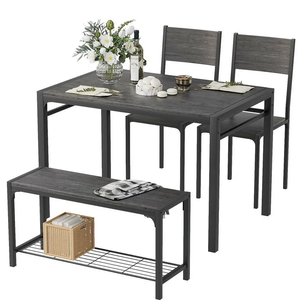 homall-patio-furniture-esstisch-set-4-teilig-grau-holz-f-r-4-personen image 1