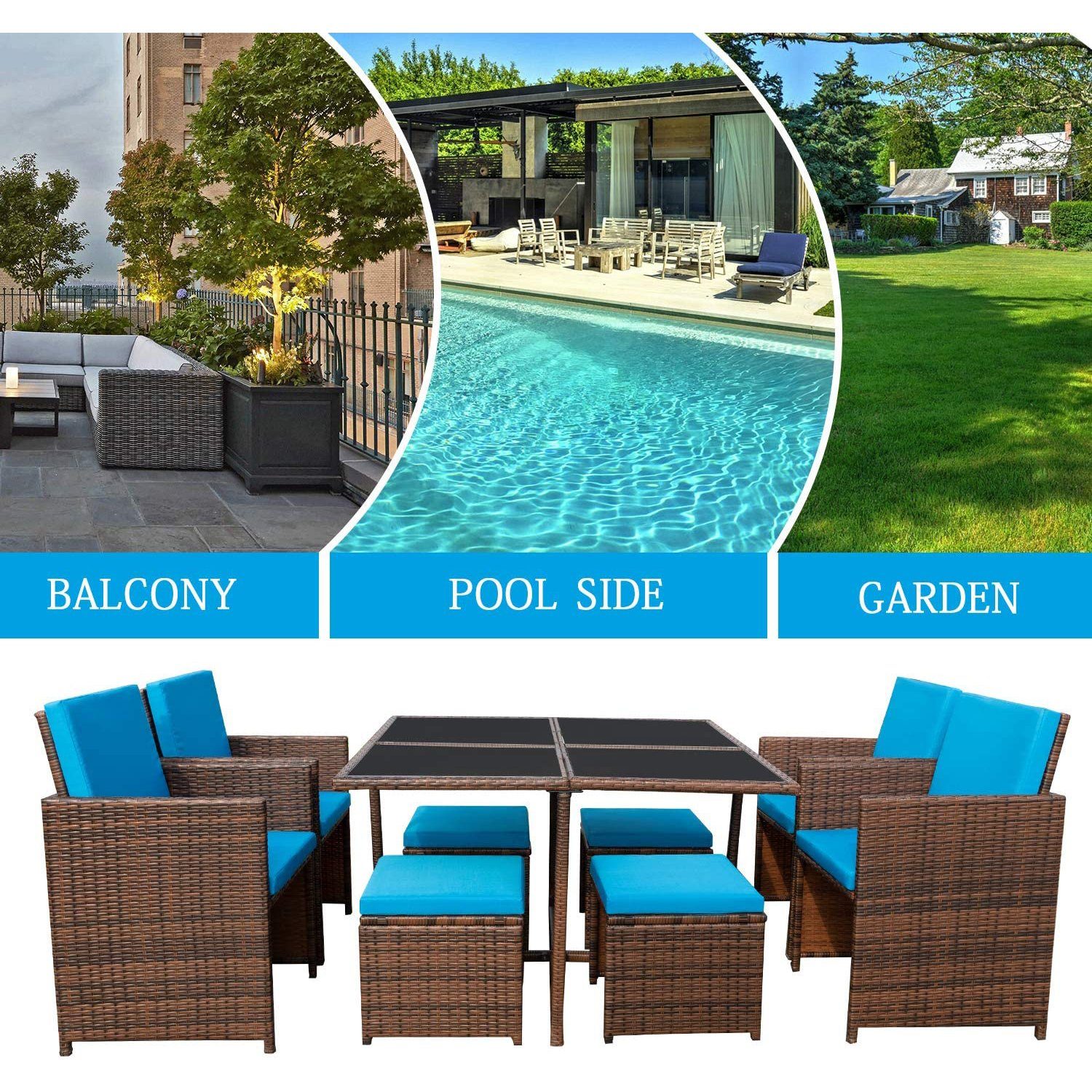 homall-patio-furniture-9-teilige-rattan-sitzgruppe-blau image 5