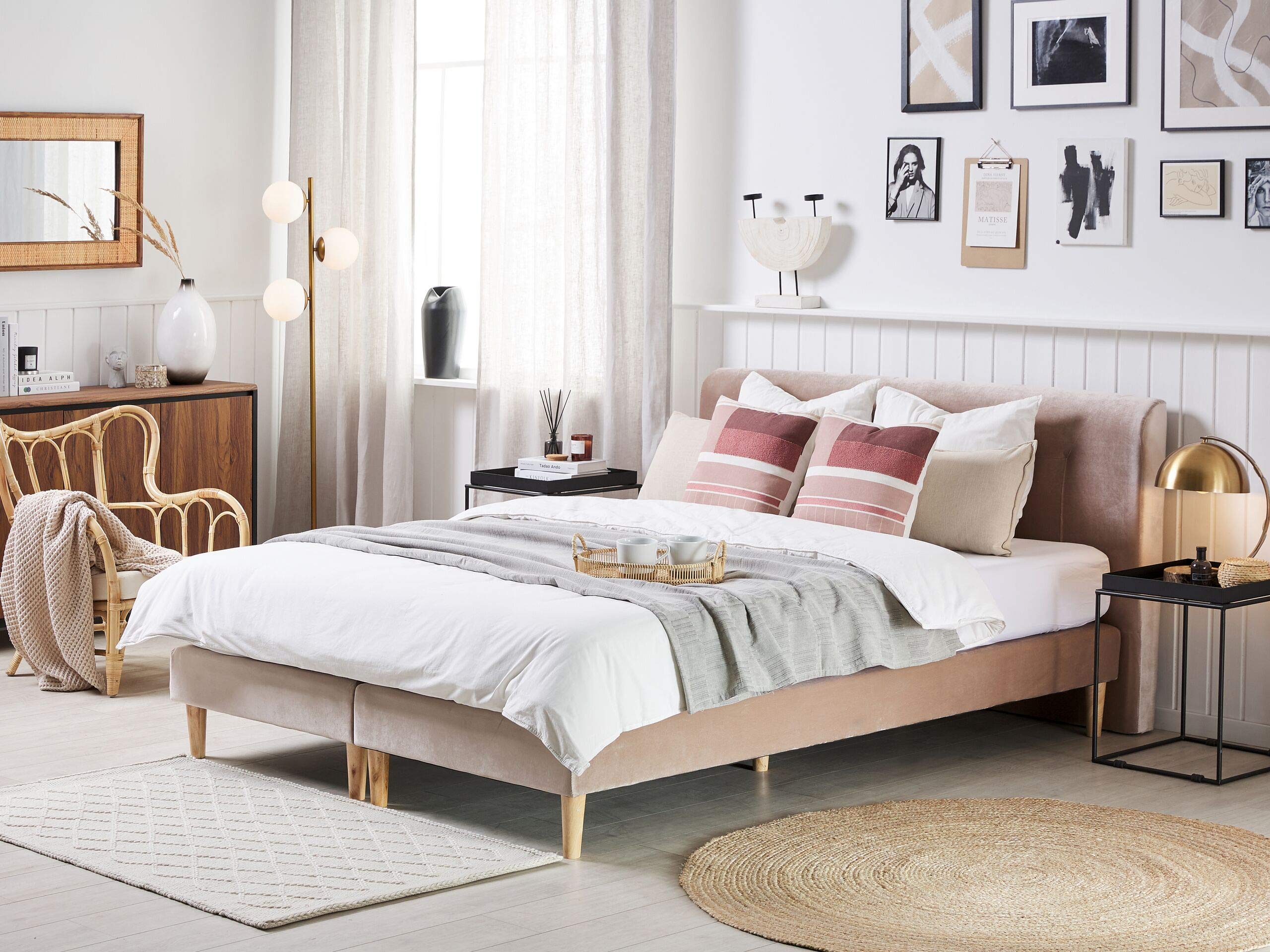 beliani-marquise-boxspringbett-160x200-beige-samt-mit-matratze image 2