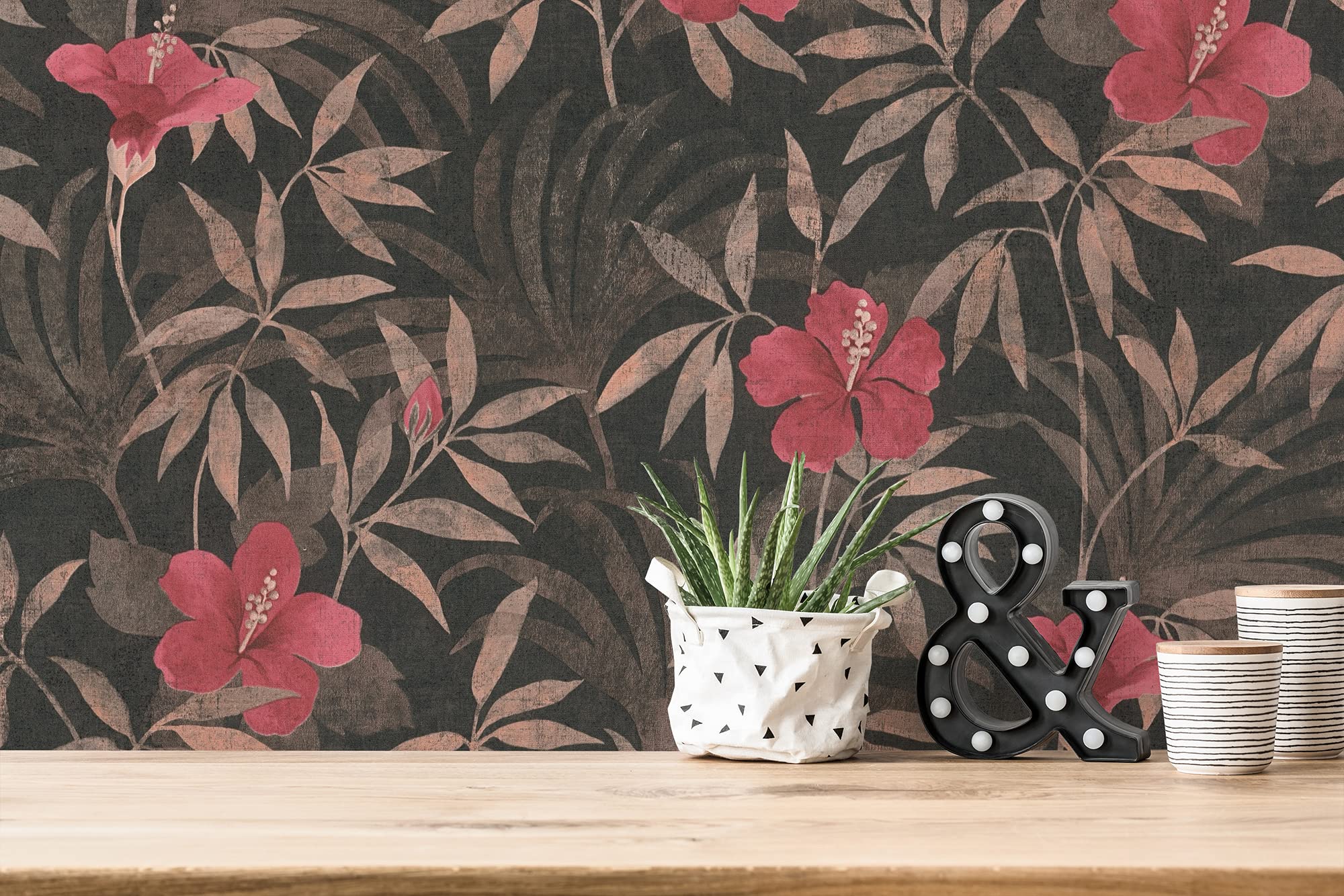 a-s-cr-ation-cuba-380283-blumentapete-braun-floral-vlies image 4