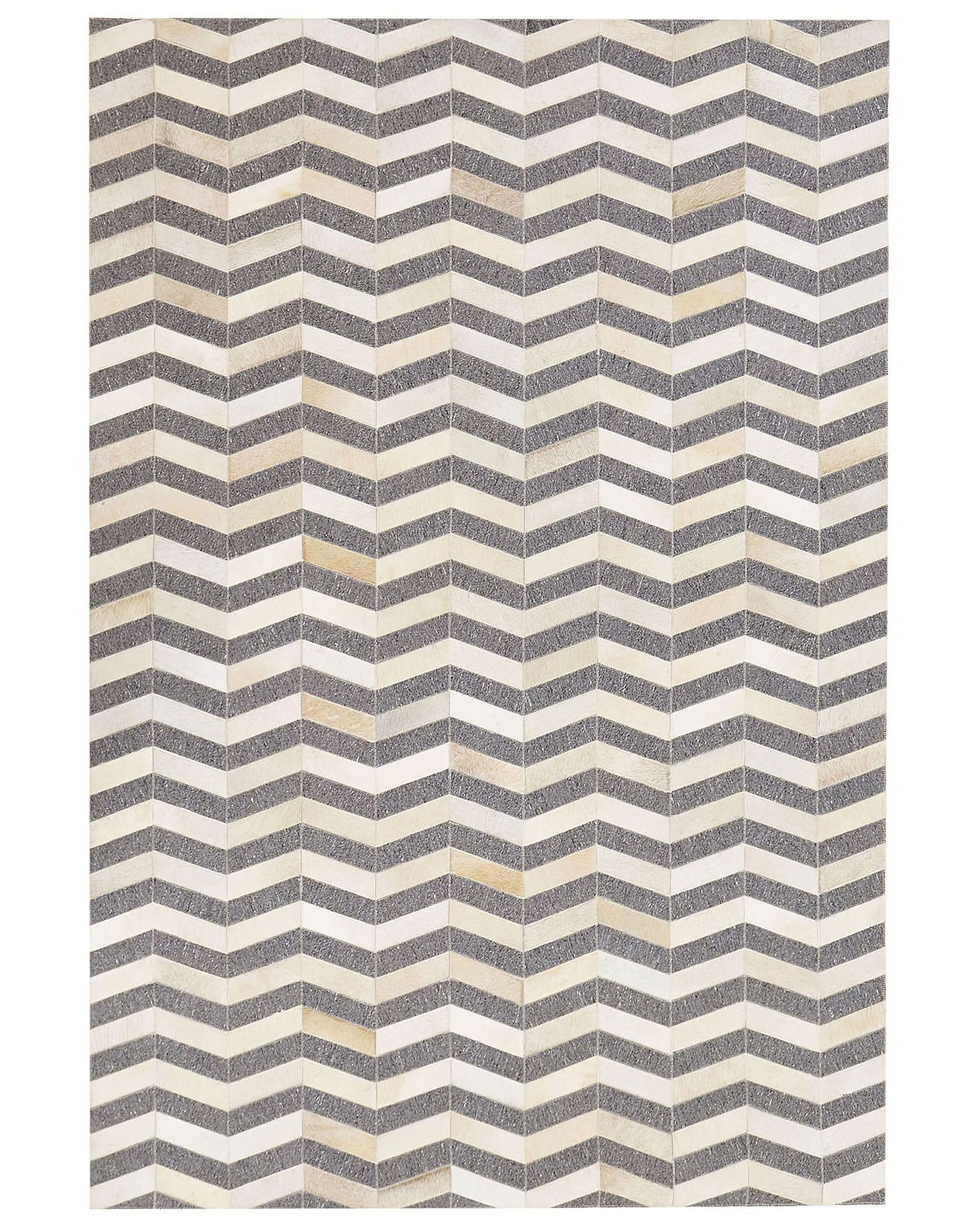 beliani-bagozze-teppich-160x230-cm-grau-beige-leder-patchwork image 7
